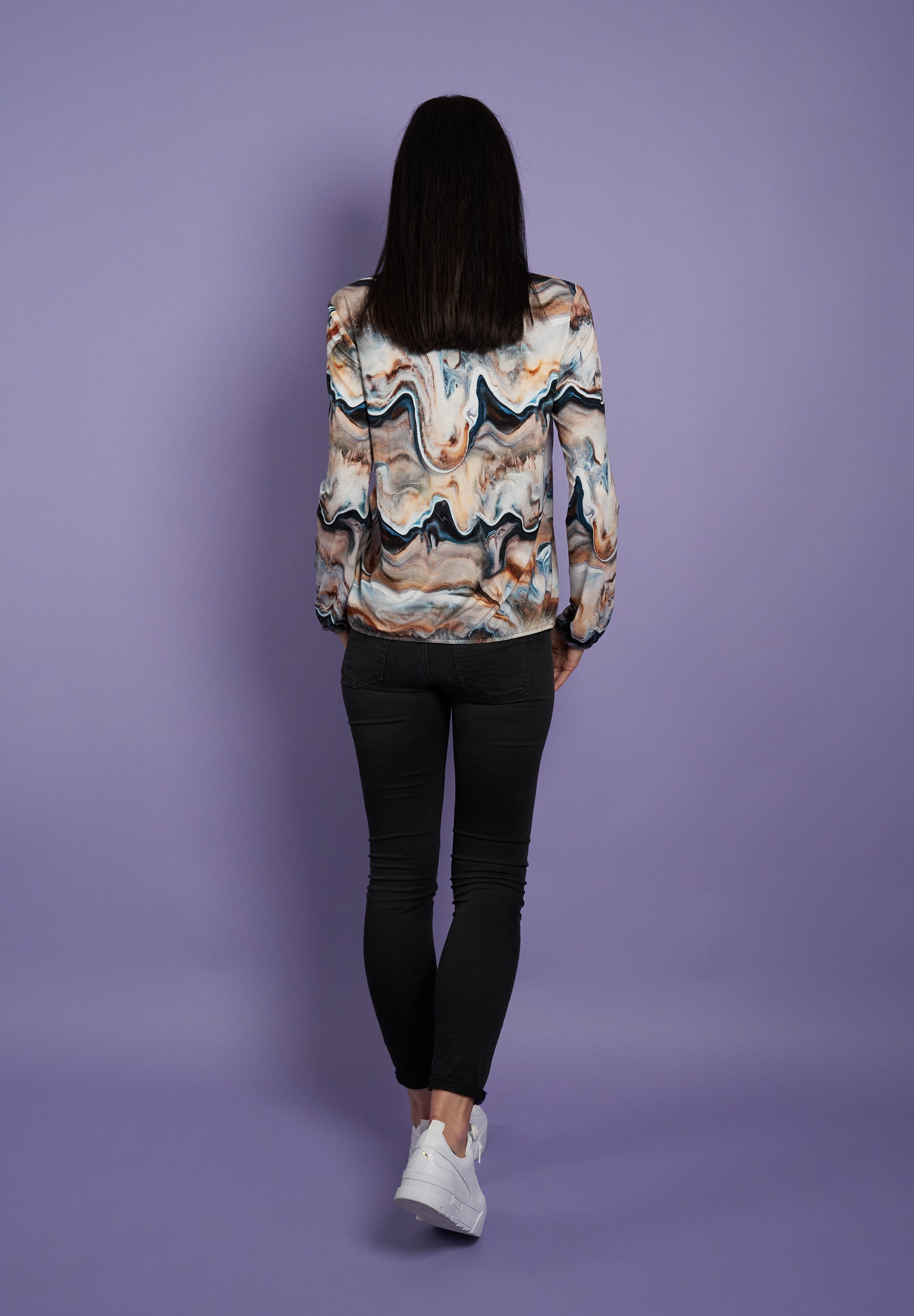 Seidel Moden Langarmshirt mit grafischem Muster, MADE IN GERMANY