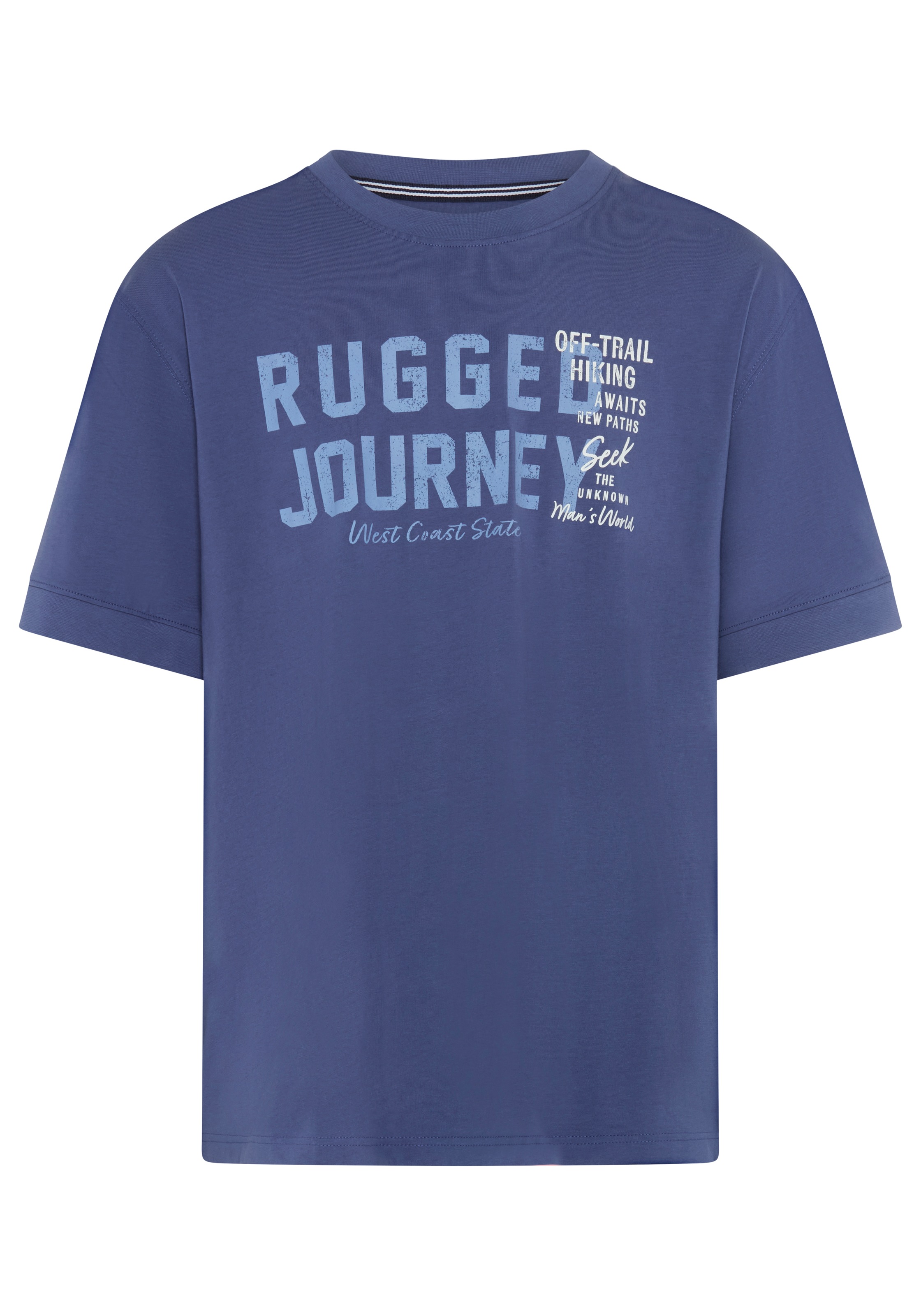 Man's World Plus Rundhalsshirt »auch in Grosse Grössen bis Gr. 7XL Ärmel-Fit« Regular Fit, Kurzarm, mit Print, bedruckt, aus Single Jersey
