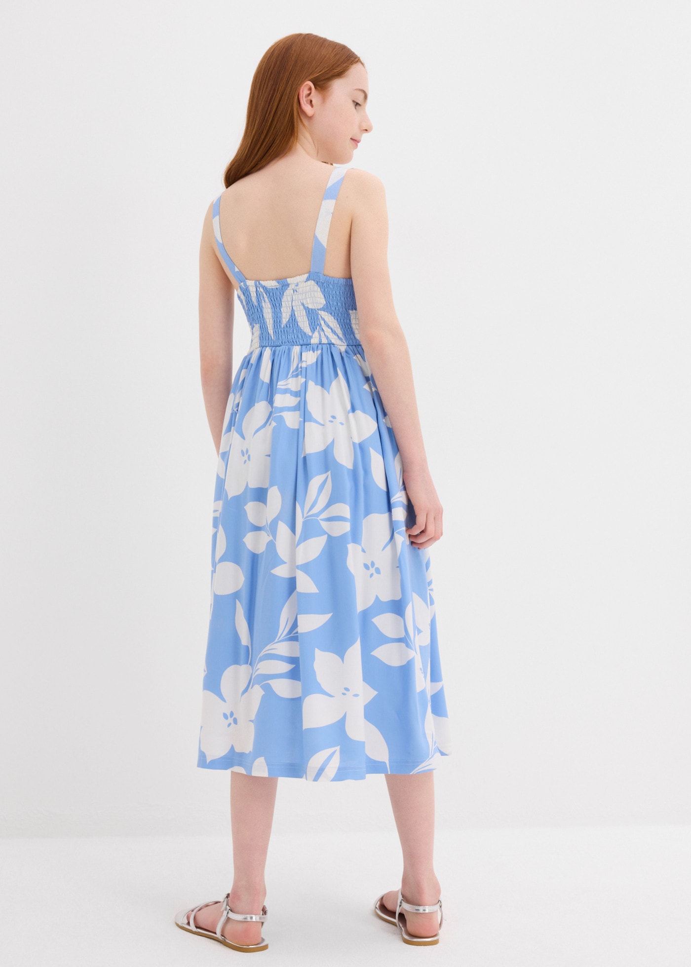 bonprix Robe midi longueur genou, avec imprimé mignon, en tissu viscose doux