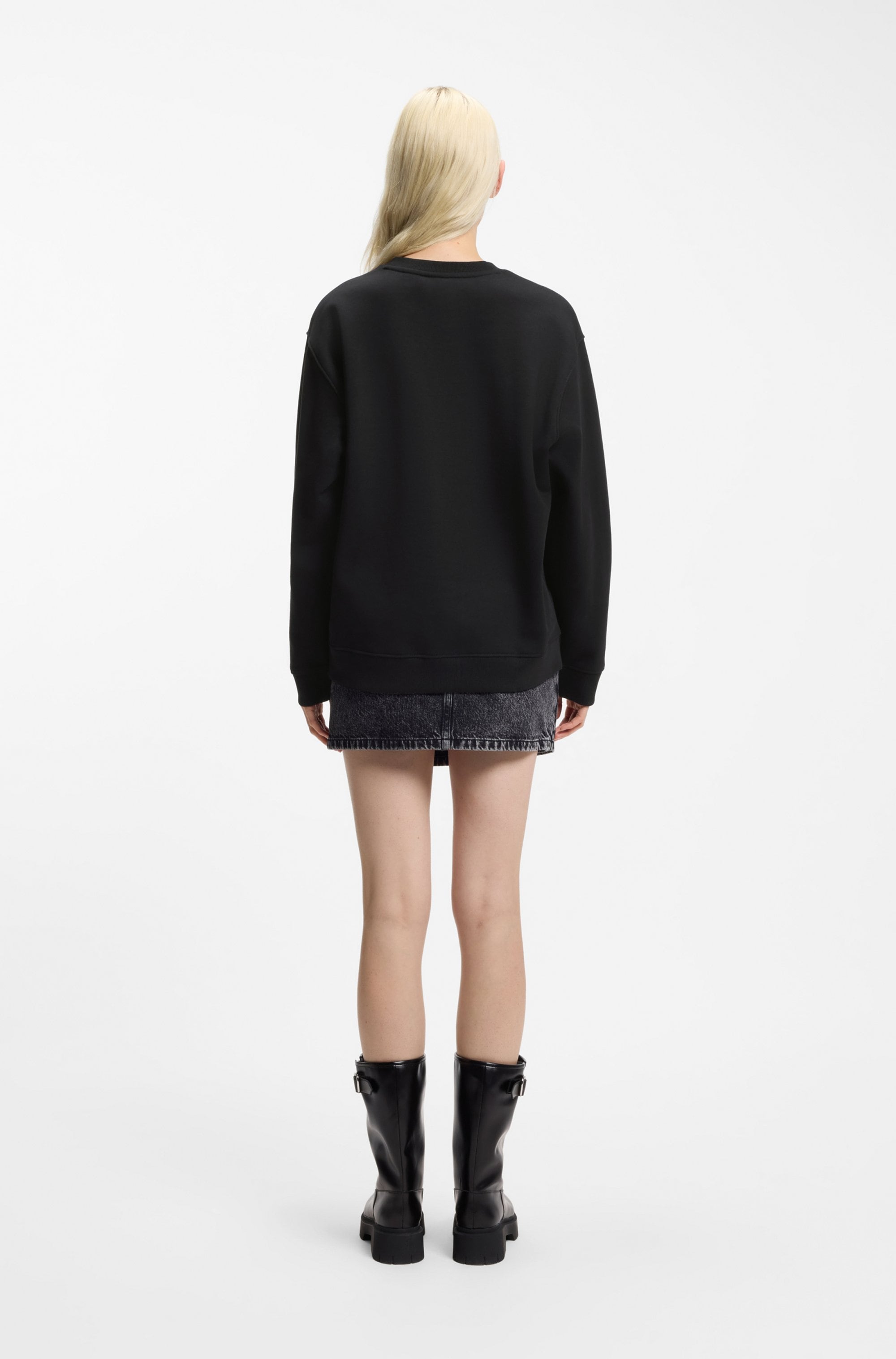 HUGO Blue Sweatshirt »Classic Crew«, Relaxed Fit, mit Strass-Steinen
