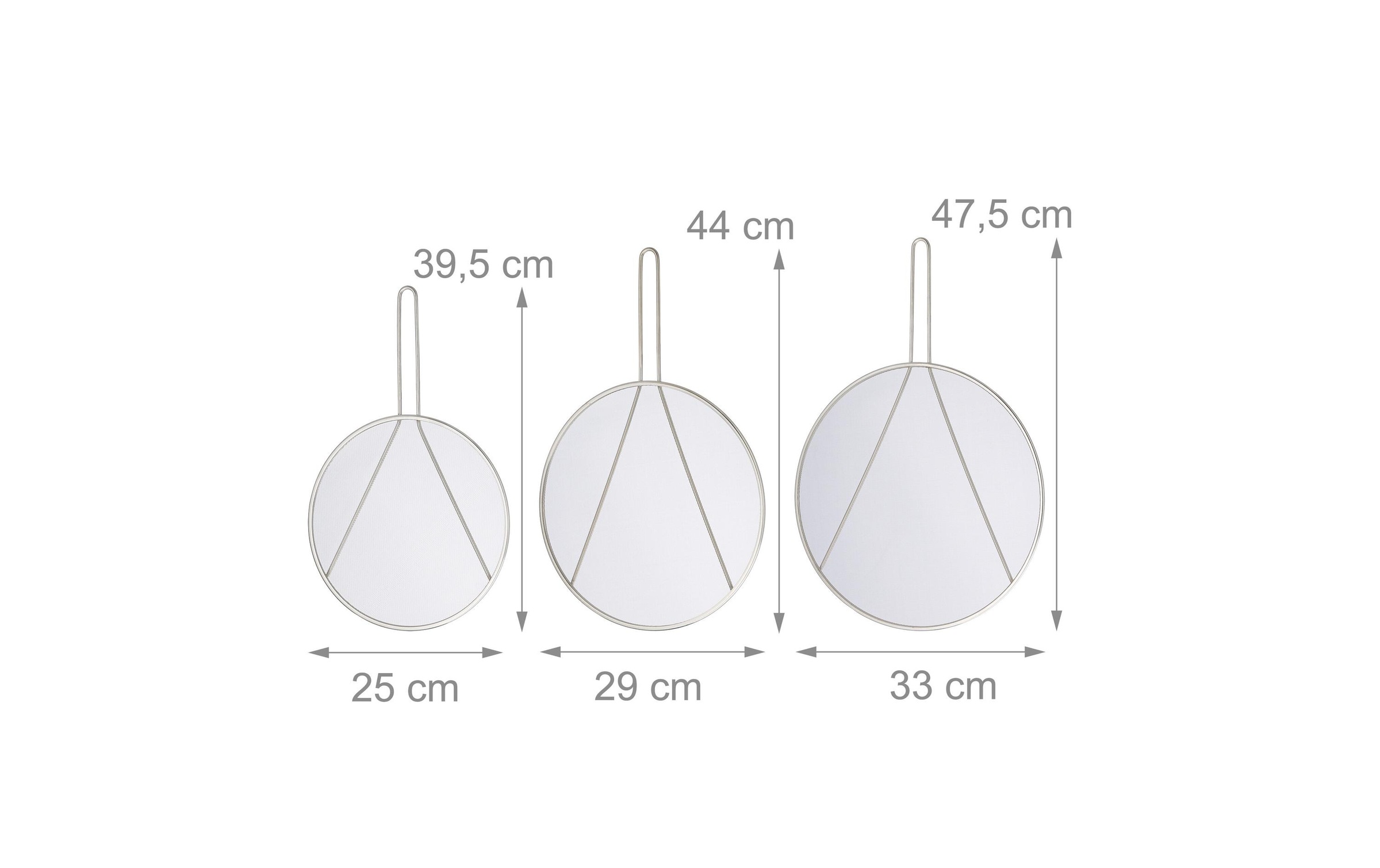 relaxdays Spritzschutzdeckel »für Pfannen 3er Set«