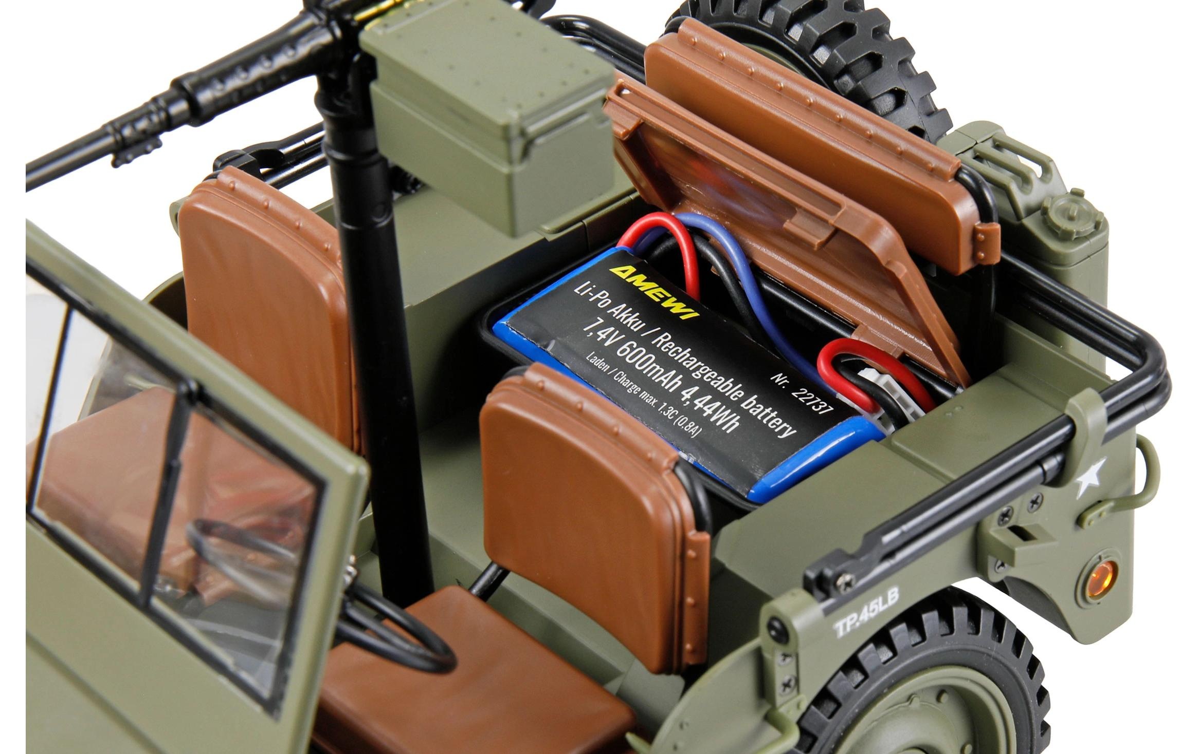 Amewi RC-Auto »Scale Crawler Jeep Willys MB 1:14« Antrieb 4x4