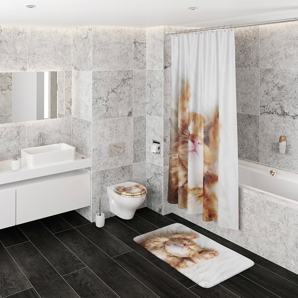 Sanilo Set d'accessoires de salle de bain »Lilly« bestehend aus WC-Sitz, Badteppich und Waschbeckenstöpsel