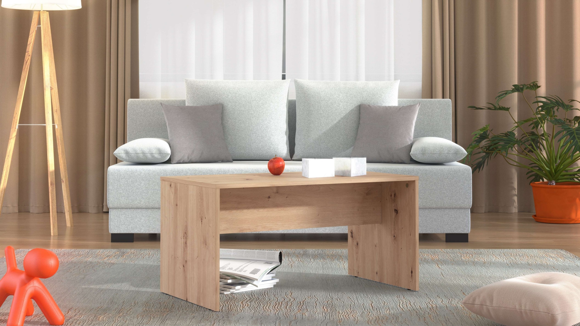 Home affaire Couchtisch »Bolton Kaffeetisch, 90 cm, in trendigen Farben, modern« Wohnzimmertisch, Klassischer Wohnzimmertisch-Beistelltisch