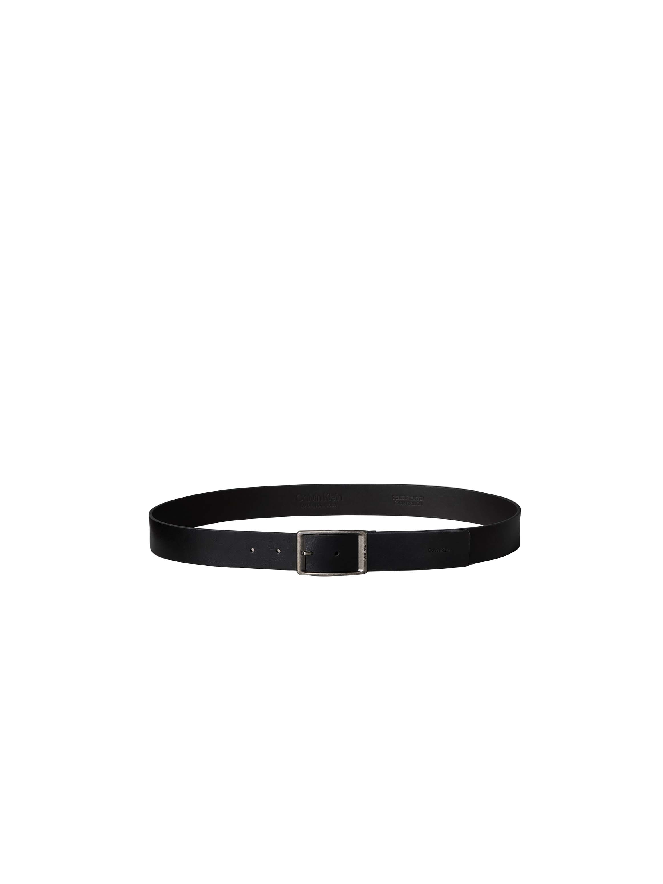 Calvin Klein Jeans Ceinture en cuir »CASUAL ROUND BUCKLE TUMBLED 35MM« Coupe régulière et taille ajustable