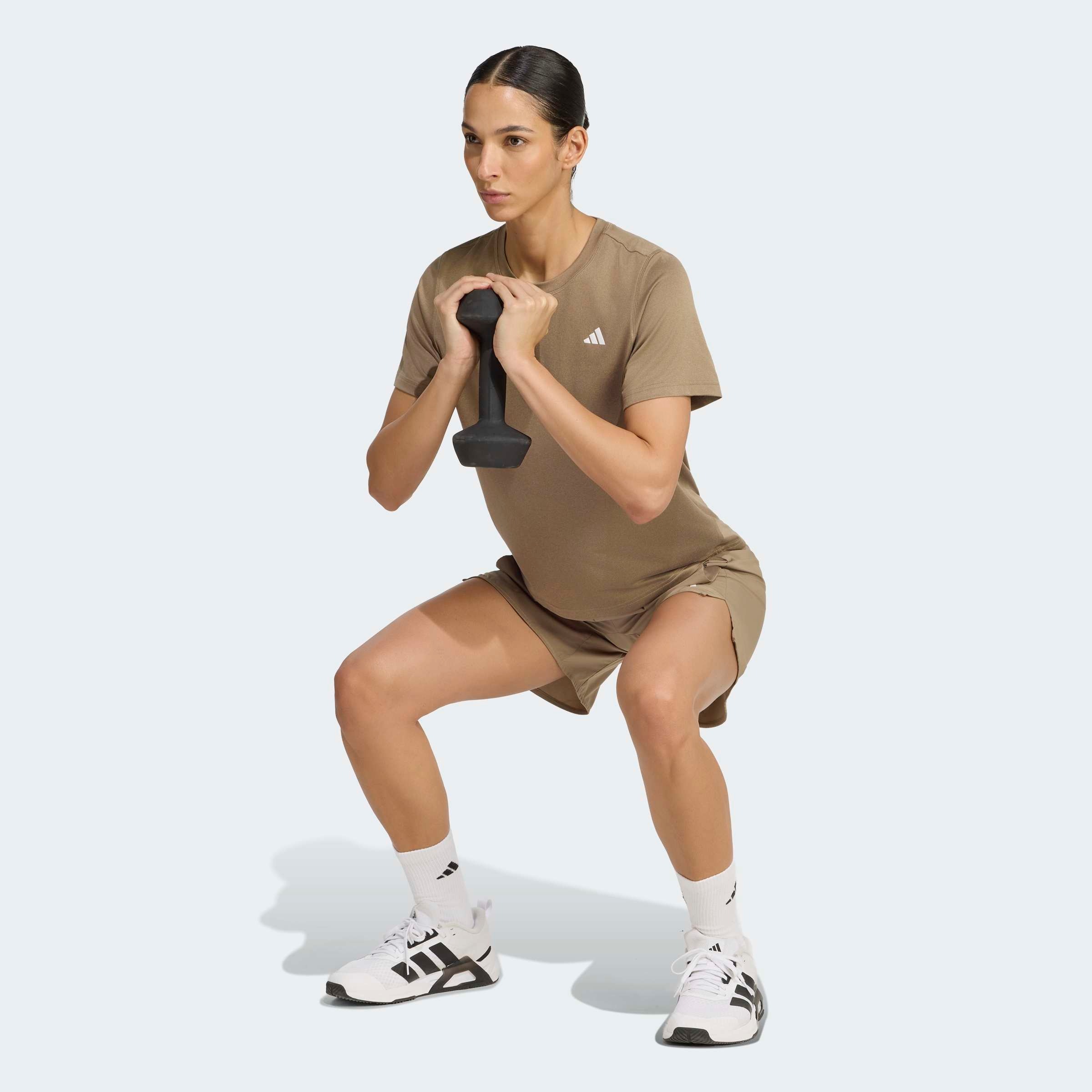 adidas Performance T-shirt »WORKOUT ESSENTIALS« pour adultes, avec col rond, sans fermeture, en polyester