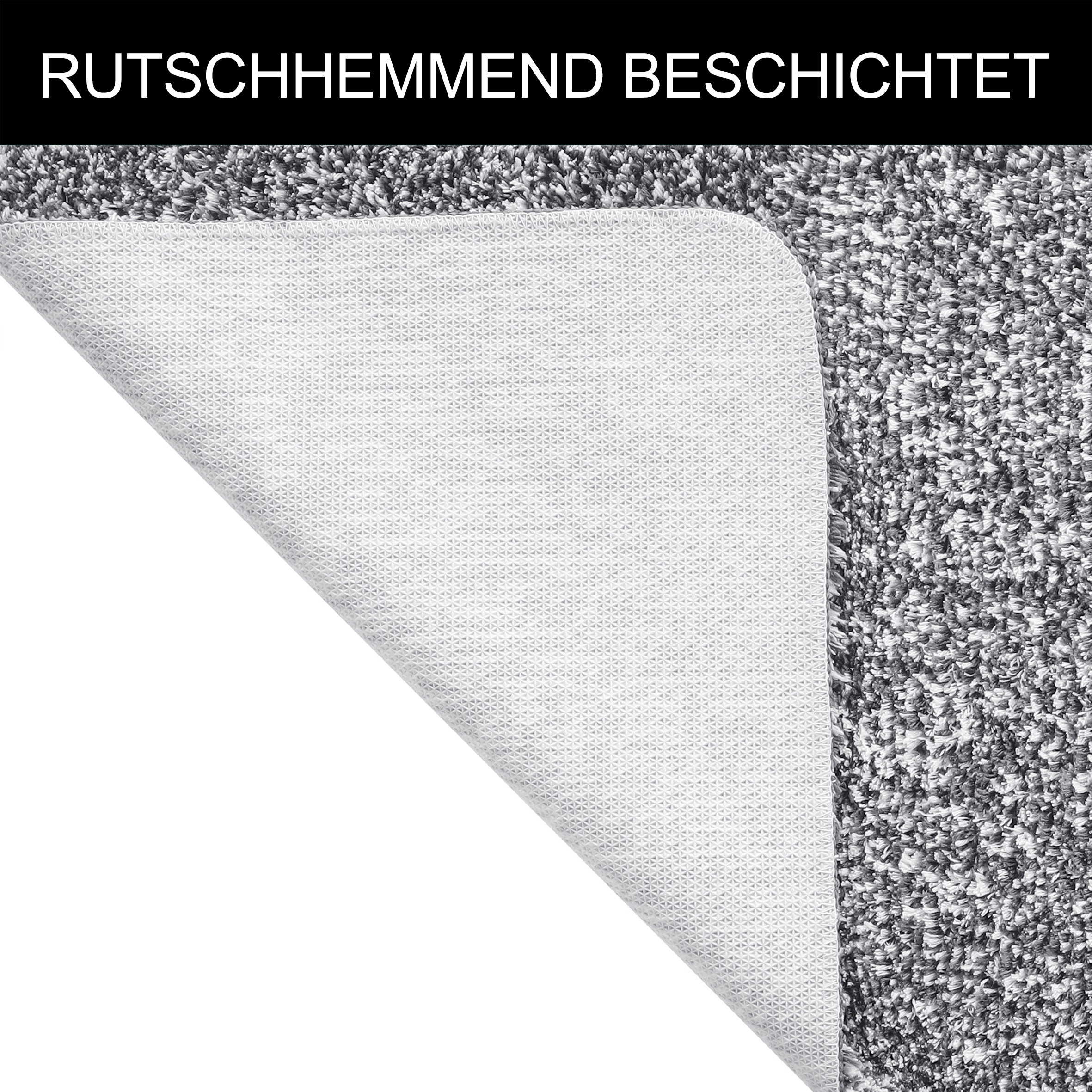 my home Tapis de bain »Vanessa meliert, Badvorleger, Badezimmer Teppich, Duschvorleger« Höhe 20 mm Badteppich, weiche Haptik, unifarben