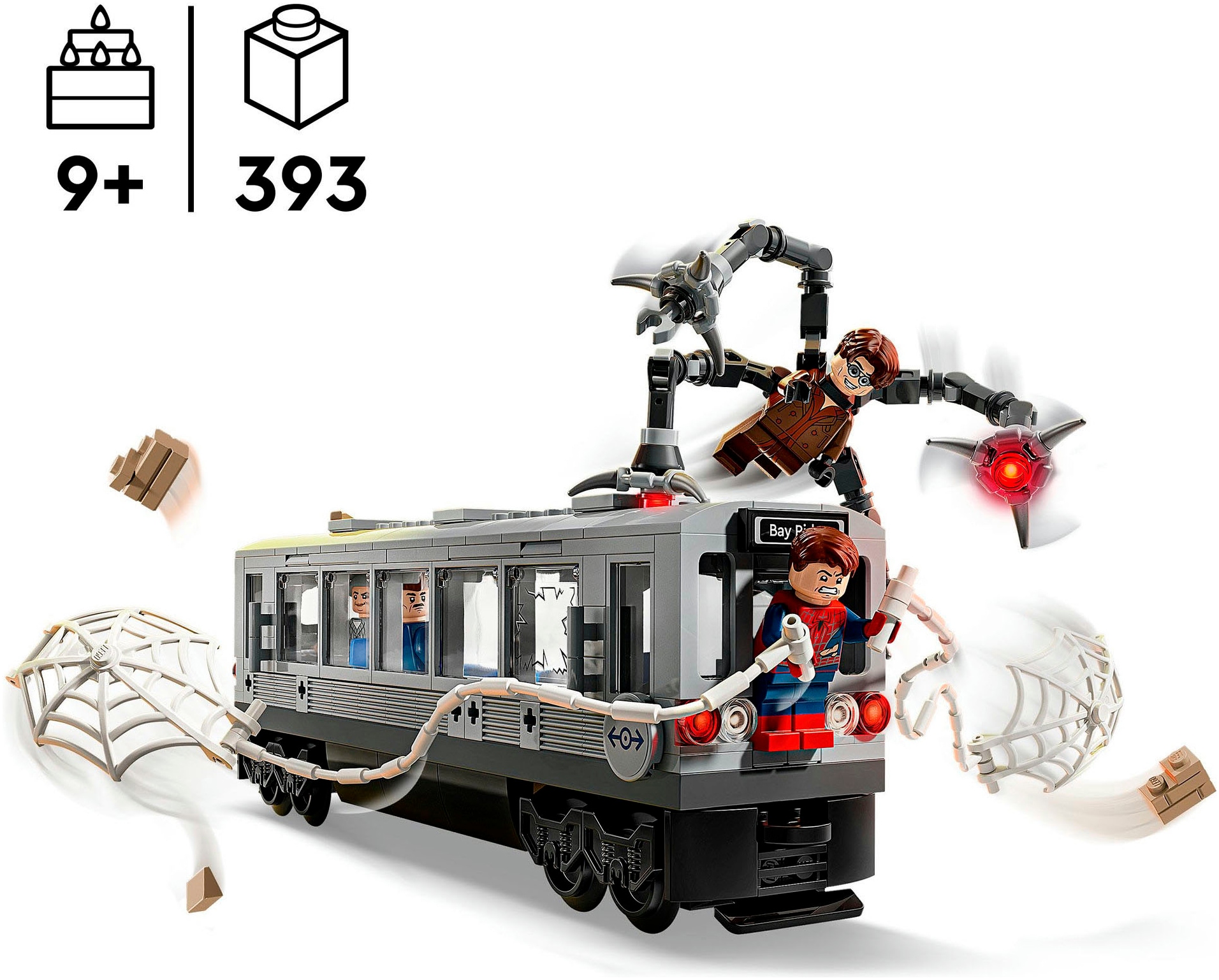 LEGO® Konstruktionsspielsteine »Spider-Man vs. Doc Ock: Showdown in der U-Bahn (76321)« LEGO Super Heroes; Made in Europe