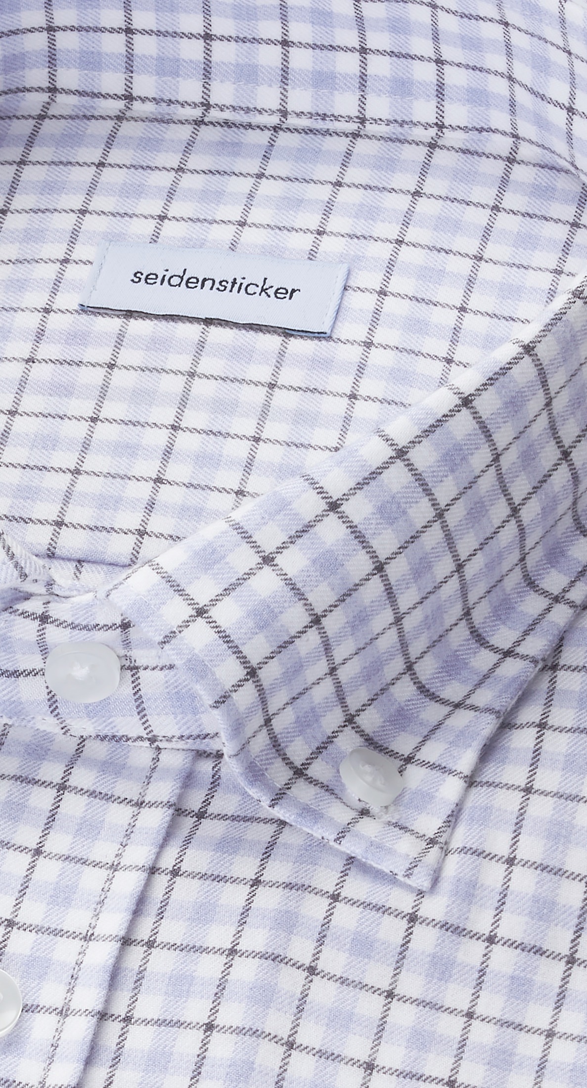 seidensticker Flanellhemd »Schwarze Rose« Regular 1/1 Button-Down-Kragen Karo