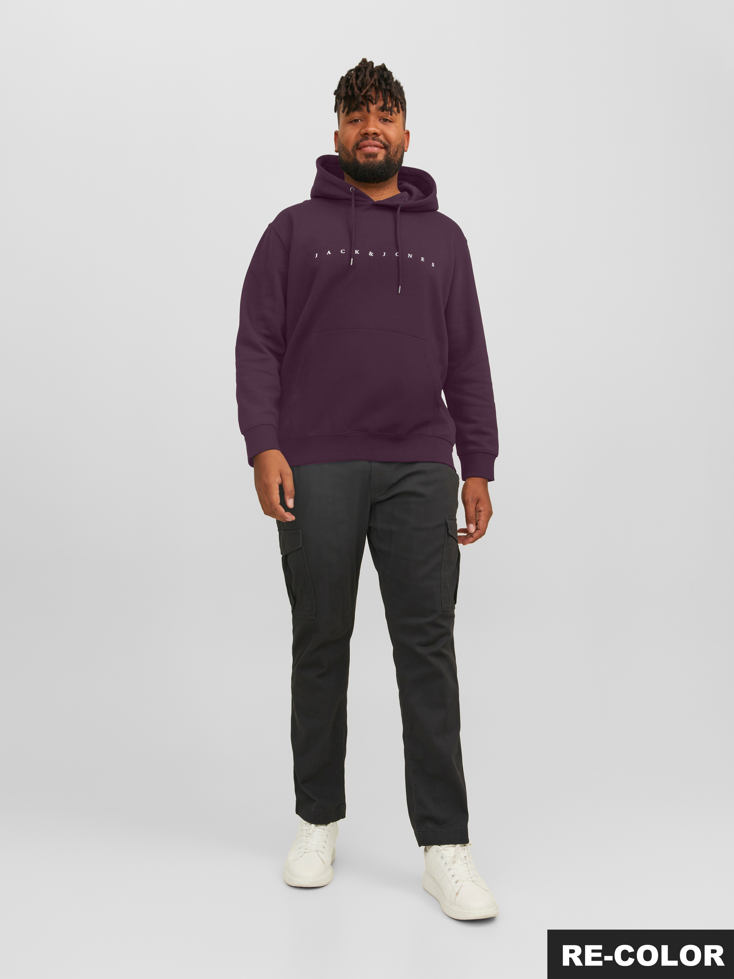 Jack & Jones PlusSize Kapuzensweatshirt »JJESTAR JJ SWEAT HOOD NOOS PLS« mit Kängurutasche