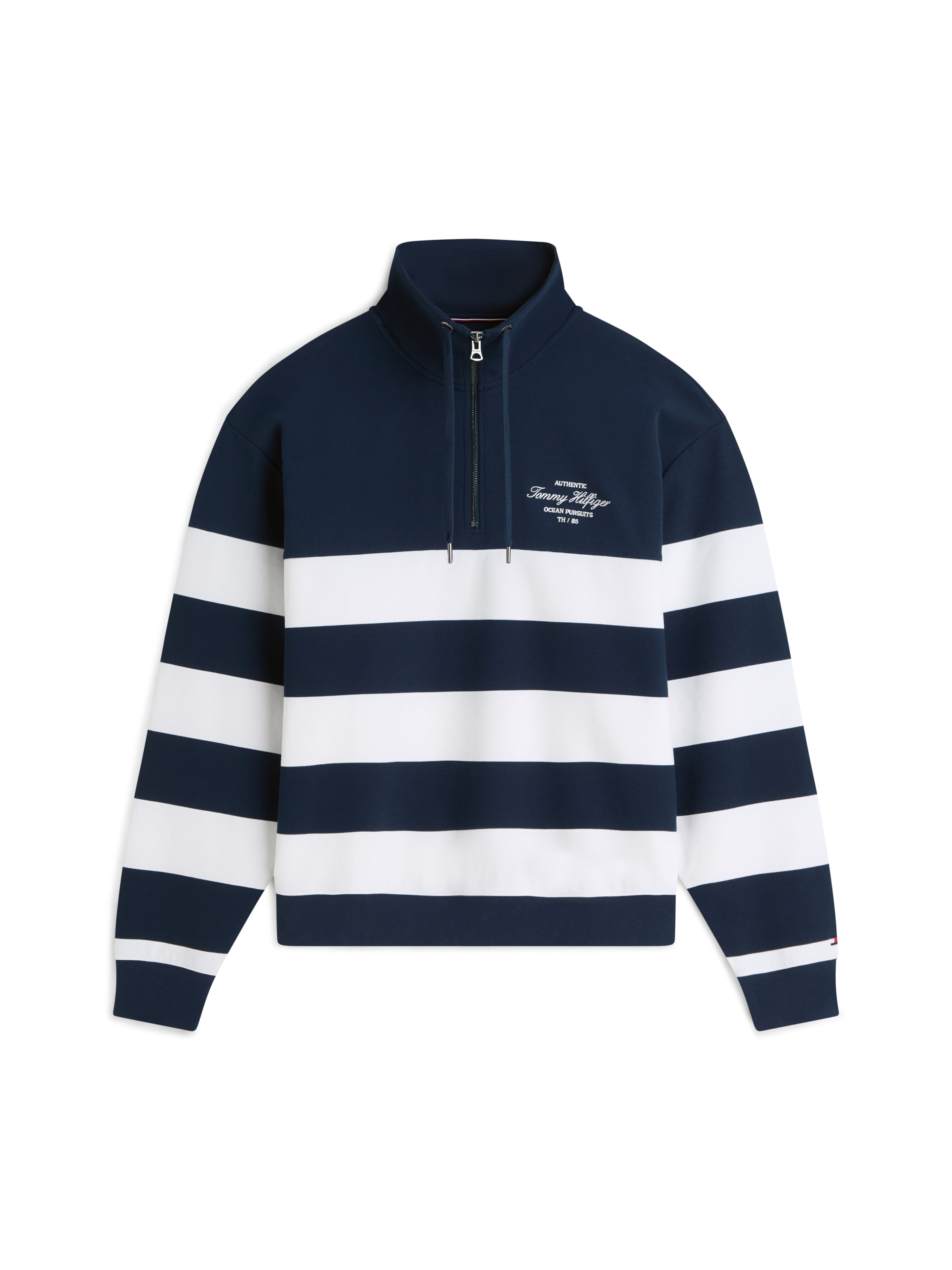 Tommy Hilfiger Sweatshirt »NAUTICAL BLOCK STRIPE 1/4 ZIP«, mit Streifen, Mock Neck und Quarter-Zip
