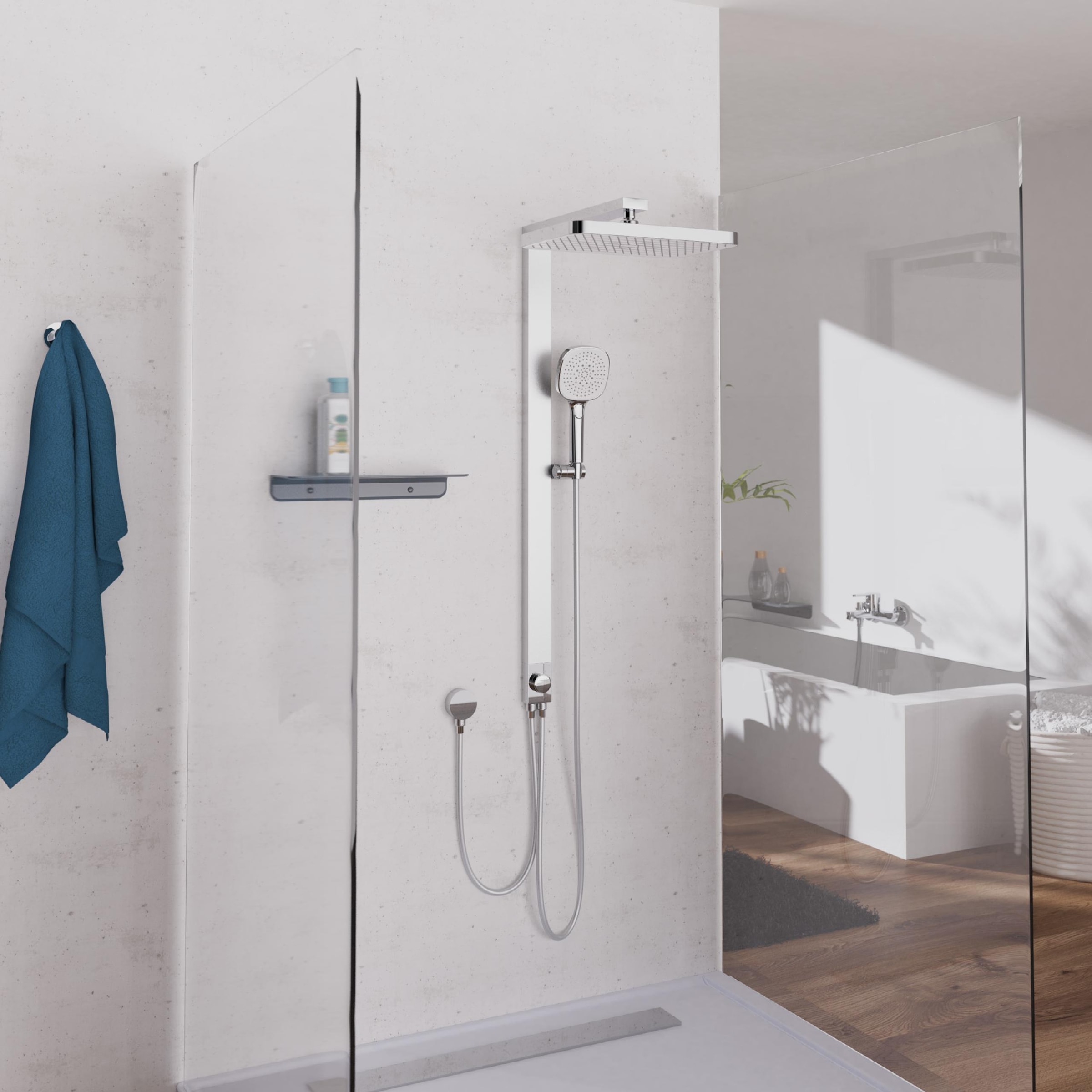 Schütte Duschsystem »LA PALMA« Komplett-Set,  Regendusche, mit Antikalk-Beschichtung, wassersparend