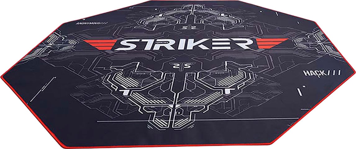 Hyrican Chaise de jeu »Striker Gaming-Stuhl "Copilot" Gamingstuhl + Stuhlunterlage« (Ensemble) Tapis de protection de sol 1100x1100x2mm