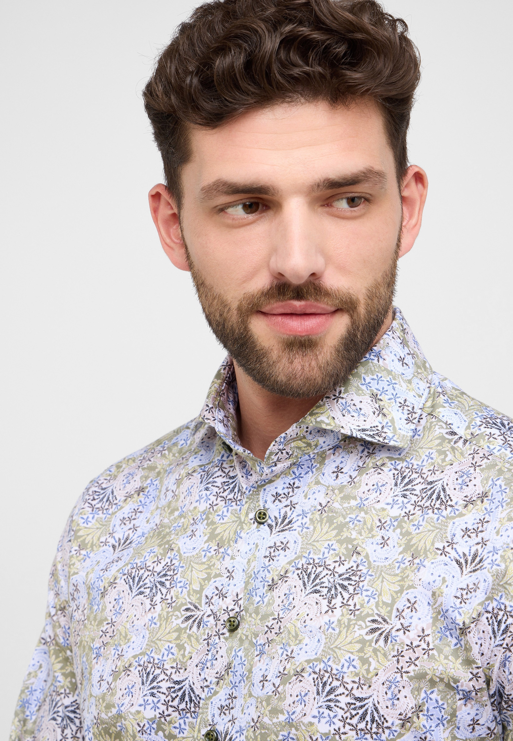 Eterna Langarmhemd »MODERN FIT« EASY IRON (bügelleicht)