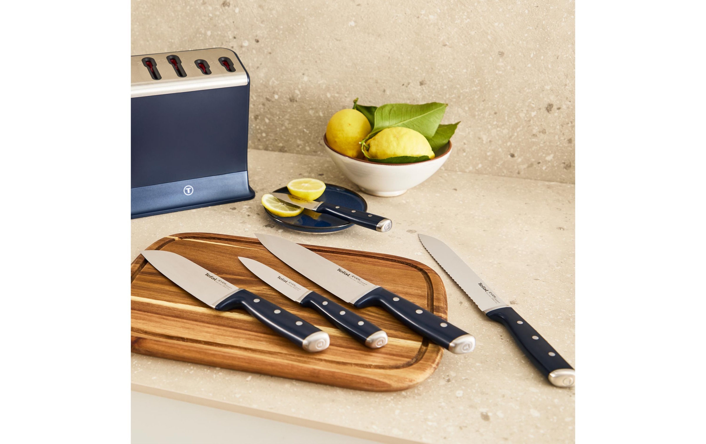 Tefal Messerblock »EverSharp Pro« 6 selbstschärfender Messerblock, Klinge aus deutschem Edelstahl