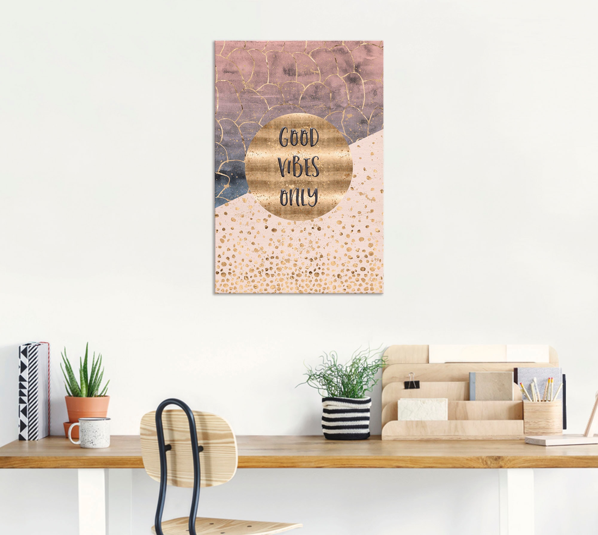 Artland Impression alu-dibond »Nur gute Schwingungen« 1 cuis tlg. für Innen- und Aussenbereich geeignet, Outdoorbild