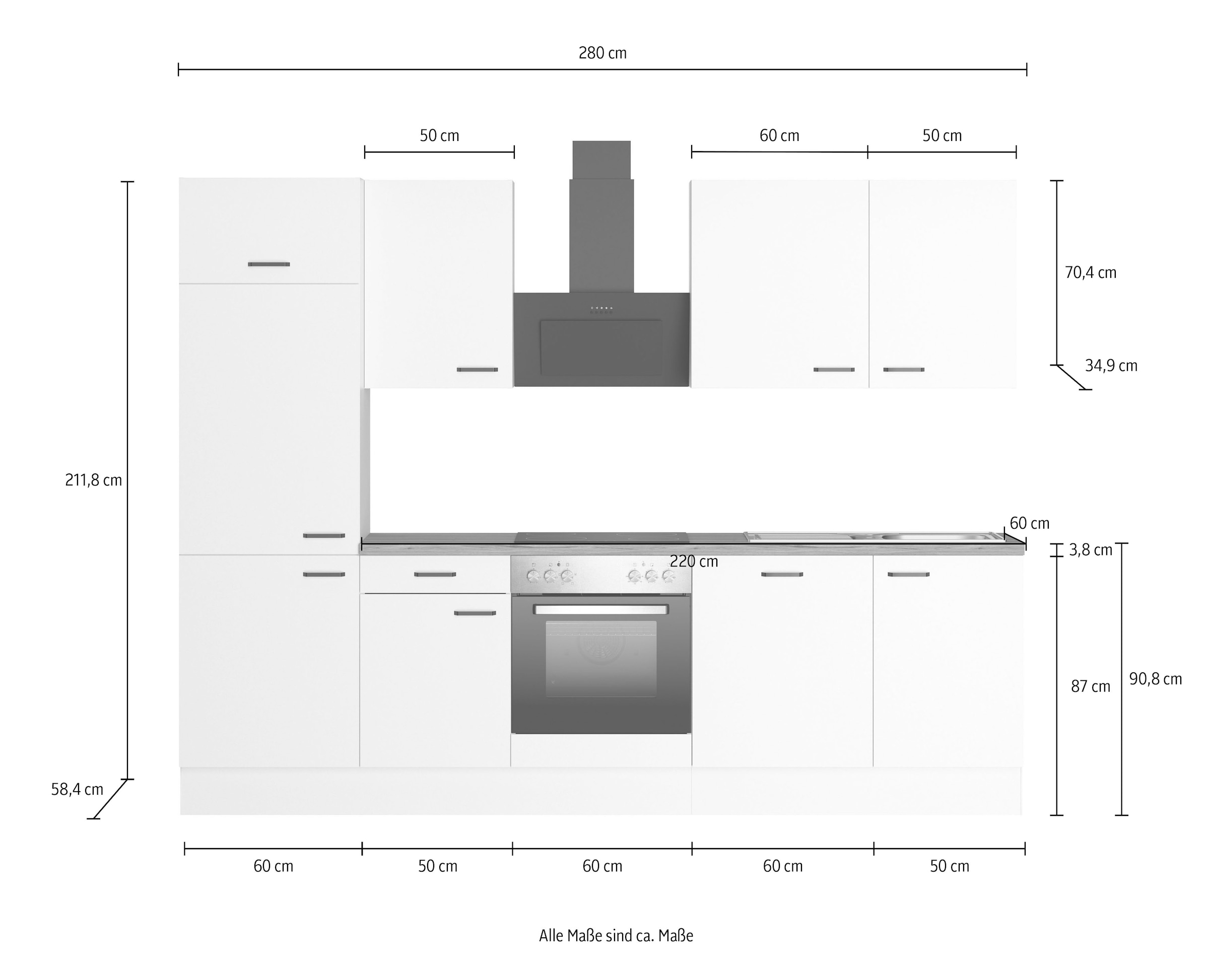 KOCHSTATION Kitchenette »KS-Paula«