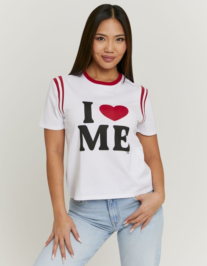 Tally Weijl T-Shirt »STSCOORCUN2« Baumwolle , Statement-Shirt mit Rundhals-Ausschnitt und Druck