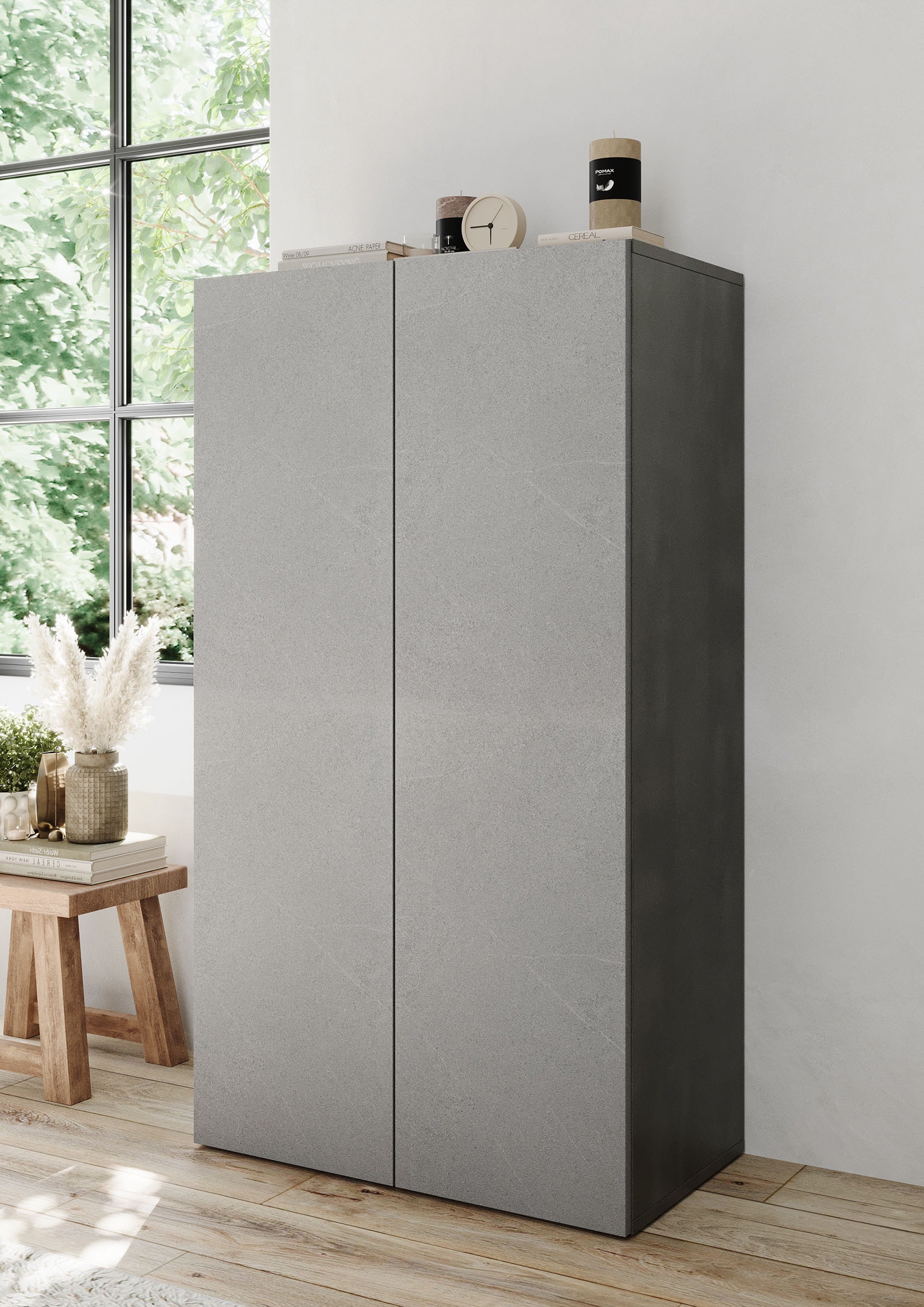 INOSIGN Schuhschrank »Pratiko Breite 63 cm, Höhe 114 cm, Schuhregal mit 6 Ebenen,« Schuhkommode, 2 Türen, Platz für bis zu 15 Paar Schuhe