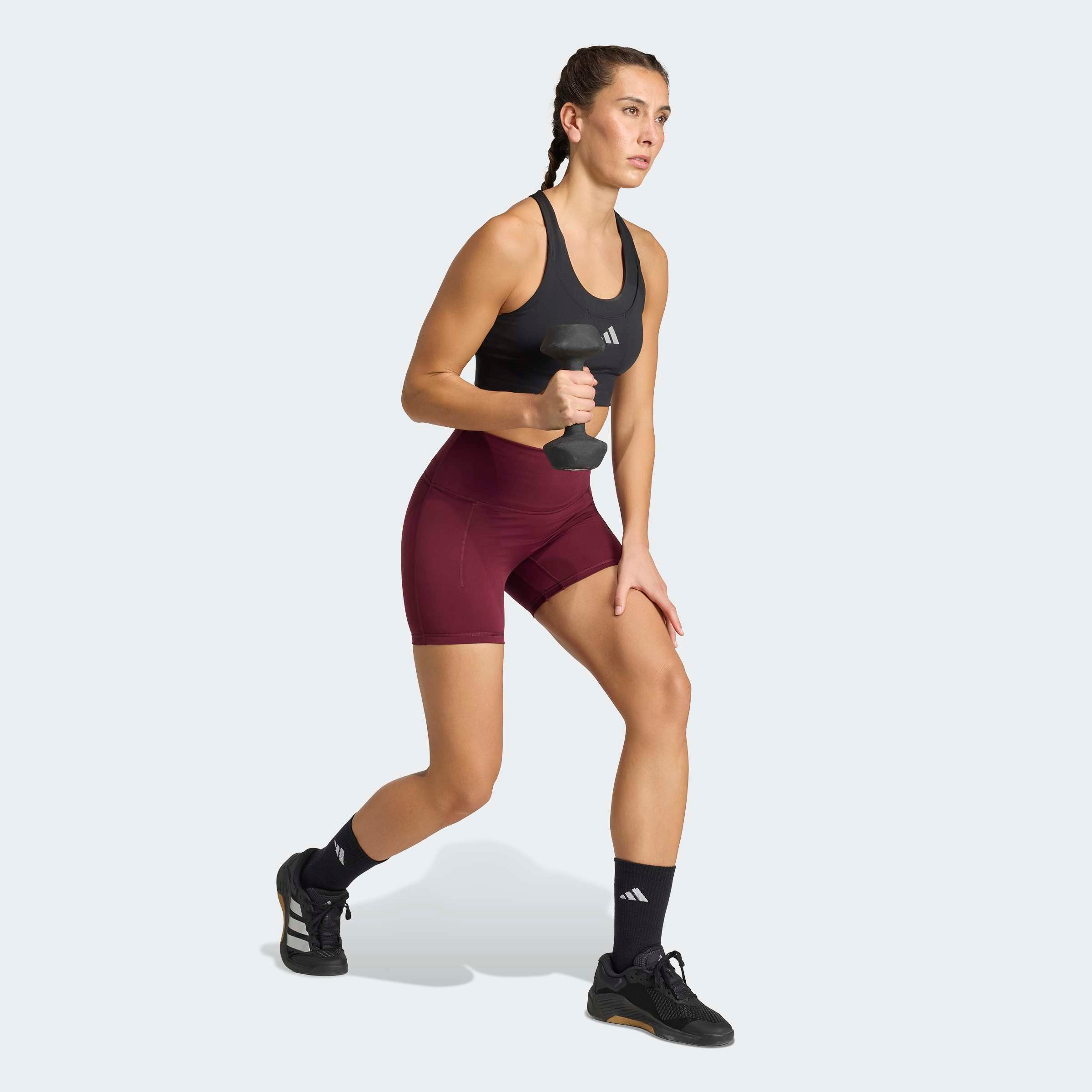 adidas Performance Shorts »3-STREIFEN STUDIO ALL ME BOOTY LEGGINGS, KURZ«