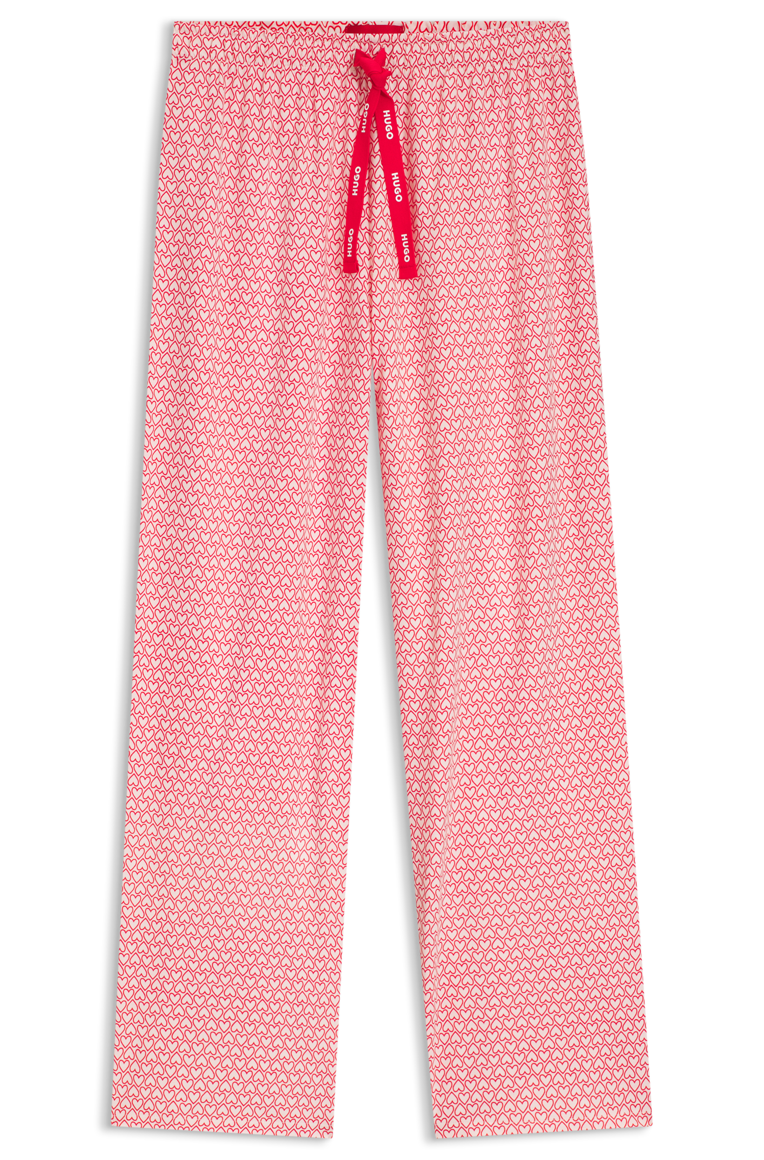 HUGO Underwear Pantalon de pyjama  elastischer Bund, gerader Schnitt, gewellte Kanten