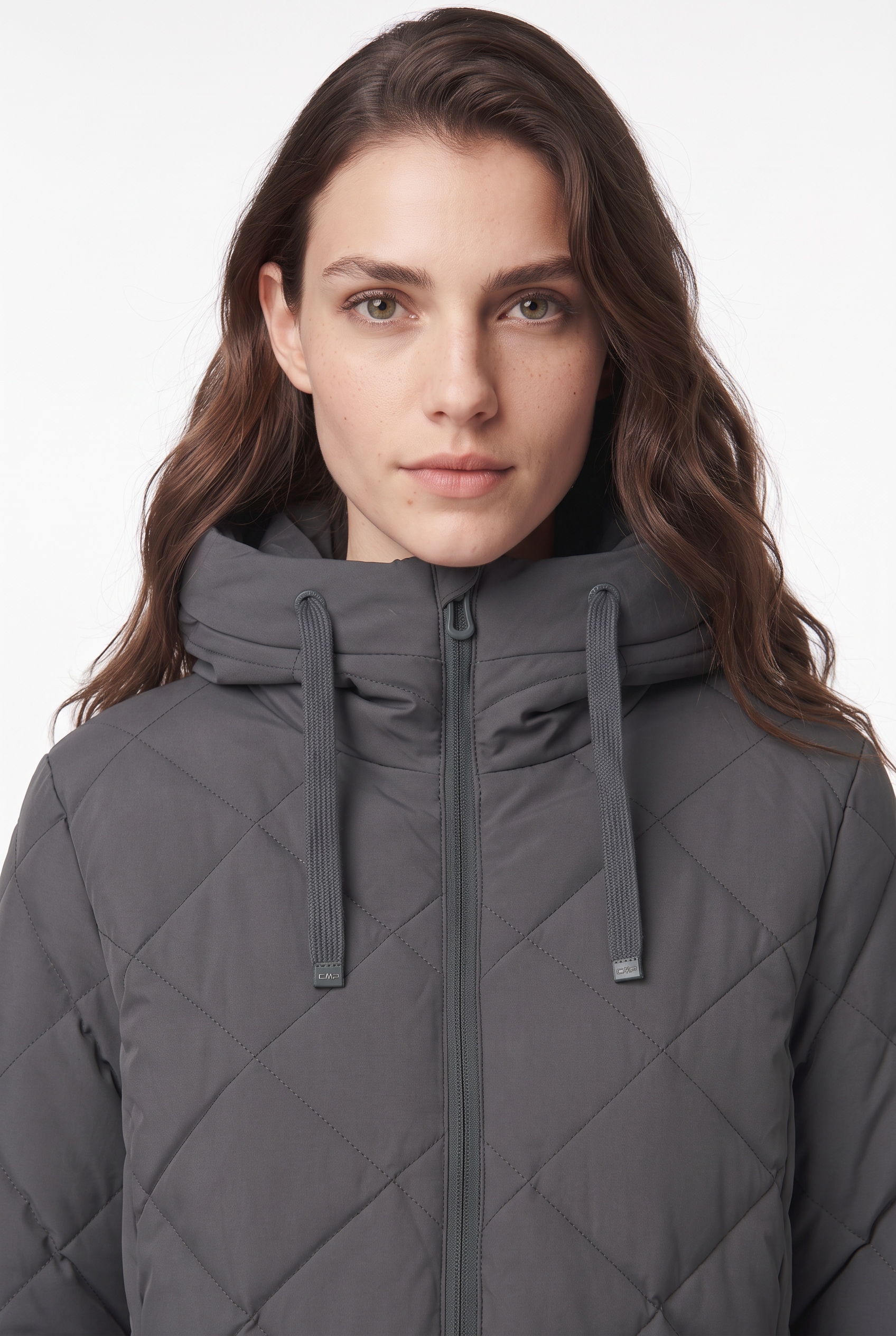 CMP Manteau matelassé »WOMAN COAT FIX HOOD« avec capuche, style sportif, doublure en polyester