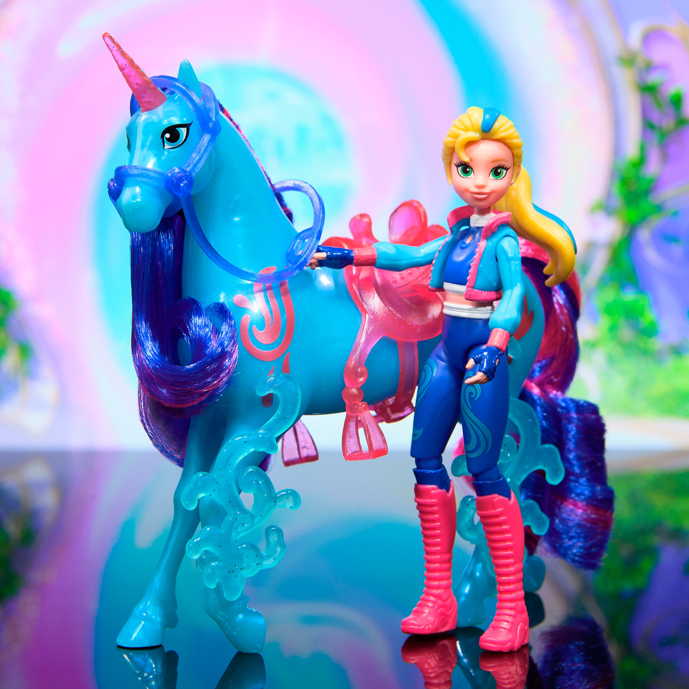 Spin Master Poupée à habiller »Unicorn Academy - Isabel & Einhorn River« avec crinière véritable