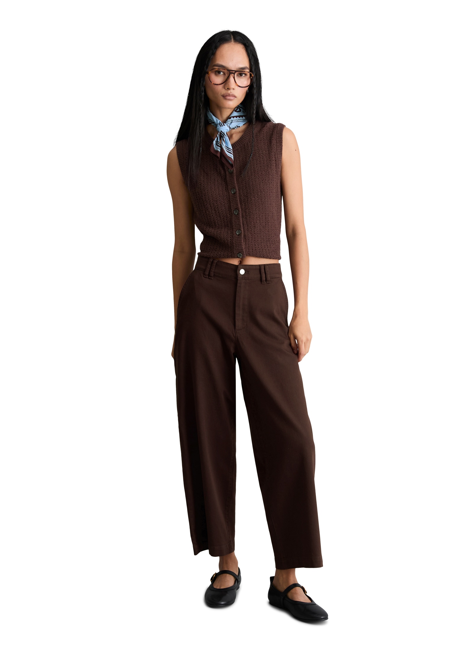 Marc O'Polo DENIM Pantalon 5 poches  Barrel Hose cropped aus Organic-Cotton-Lyocell-Stretch