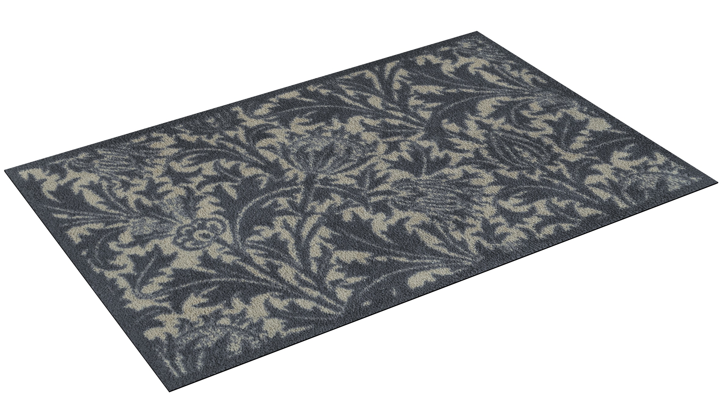 Turtle Mat Tapis de sol »Thistle Blue & Gold« Rectangulaire 9 mm Höhe