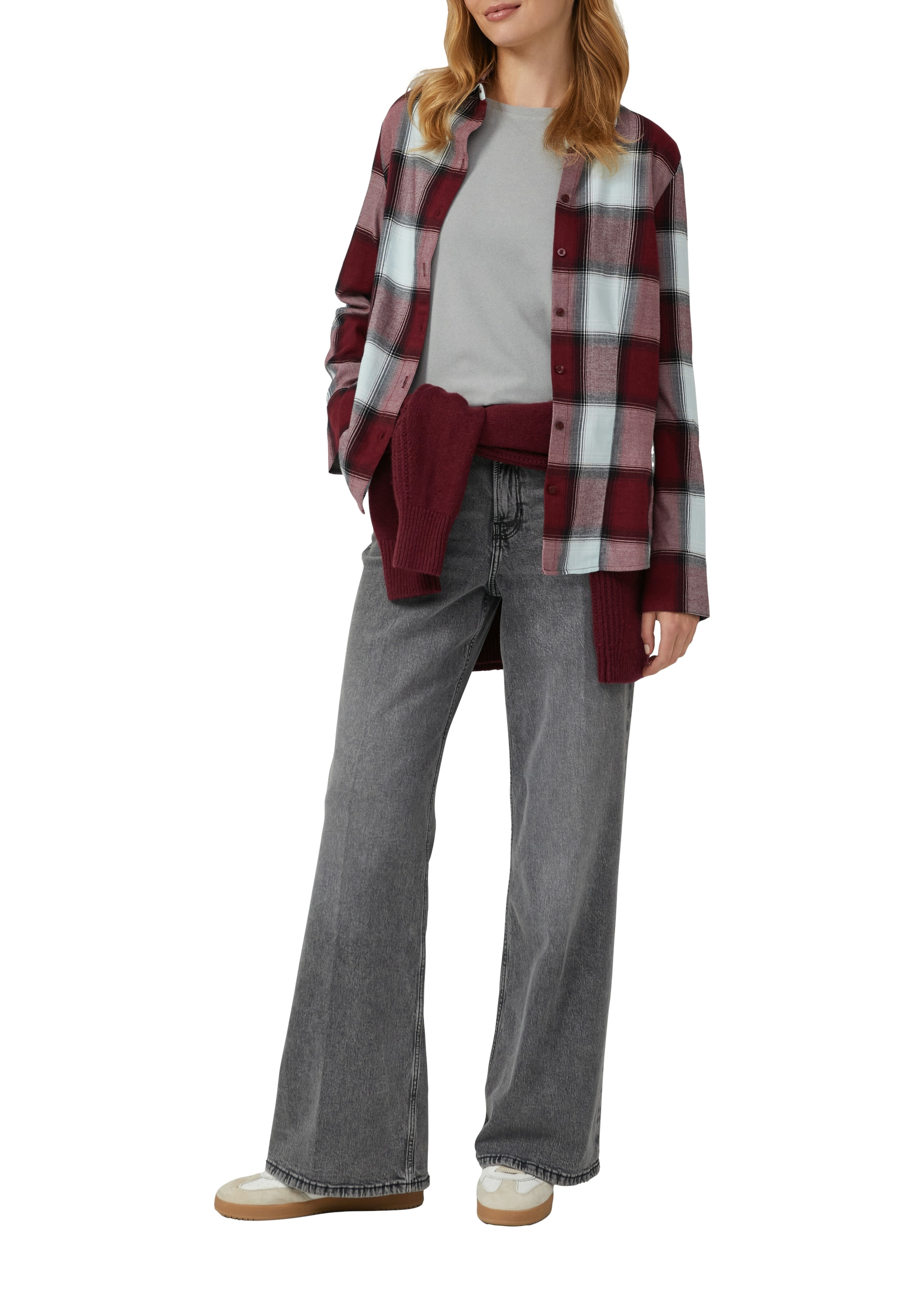 s.Oliver Blouse chemise mit Karo Muster