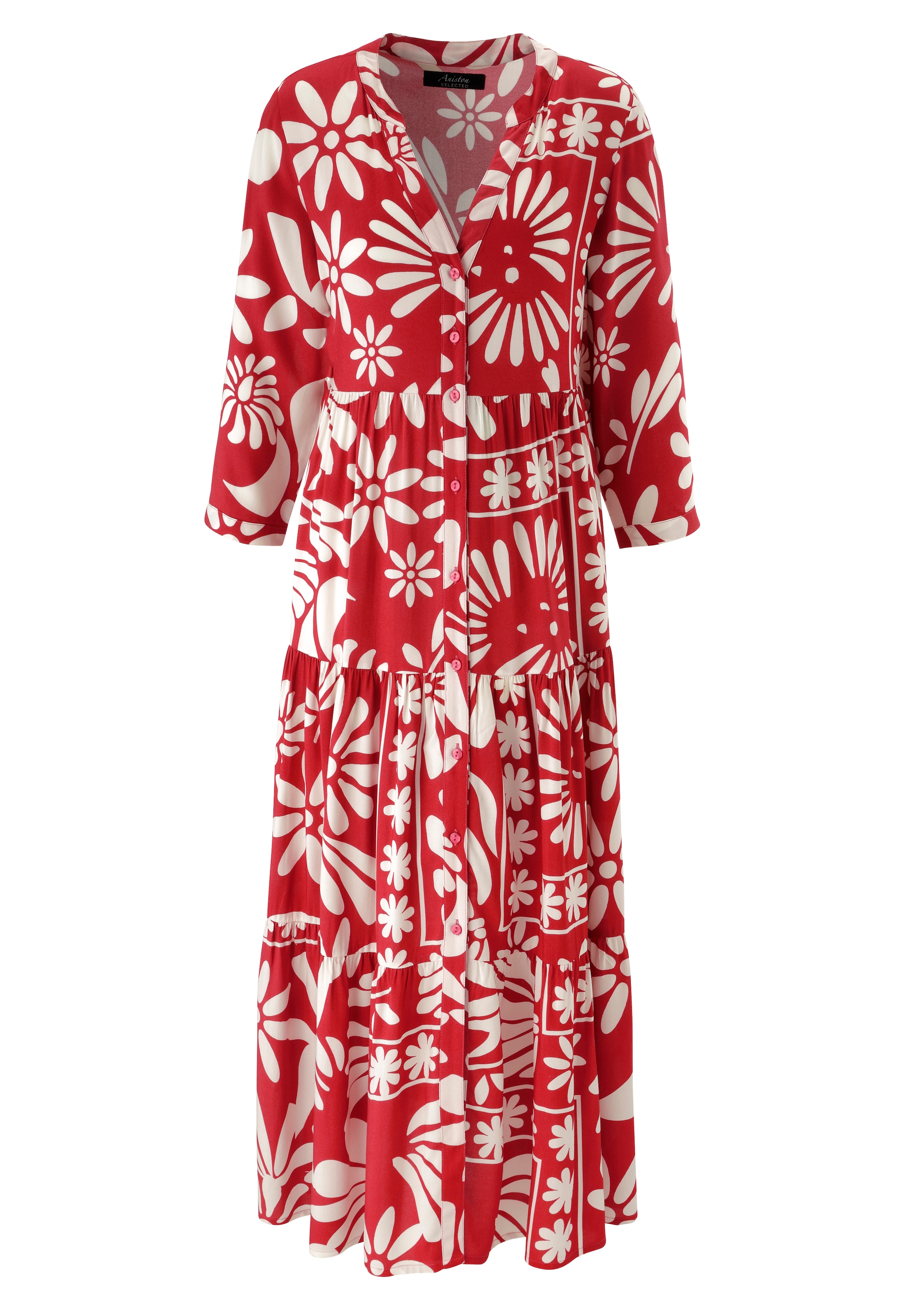 Aniston SELECTED Maxi robe mit fantasievoller Blütenmusterung - NEUE KOLLEKTION