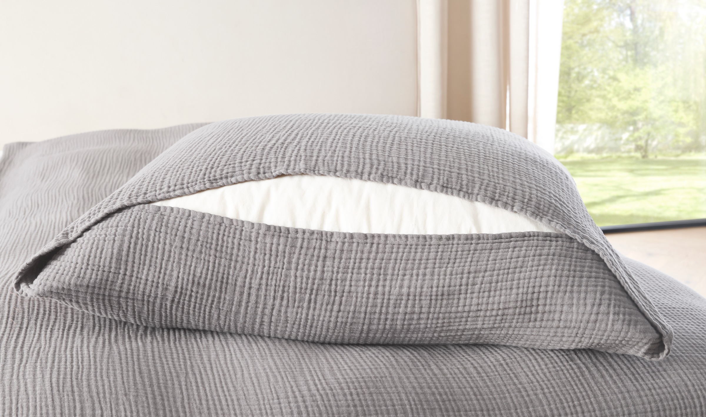 LeGer Home by Lena Gercke Linge de lit »Hevin« 2 linge de lit dès 135x200 cm, mousseline très douce, 100% coton