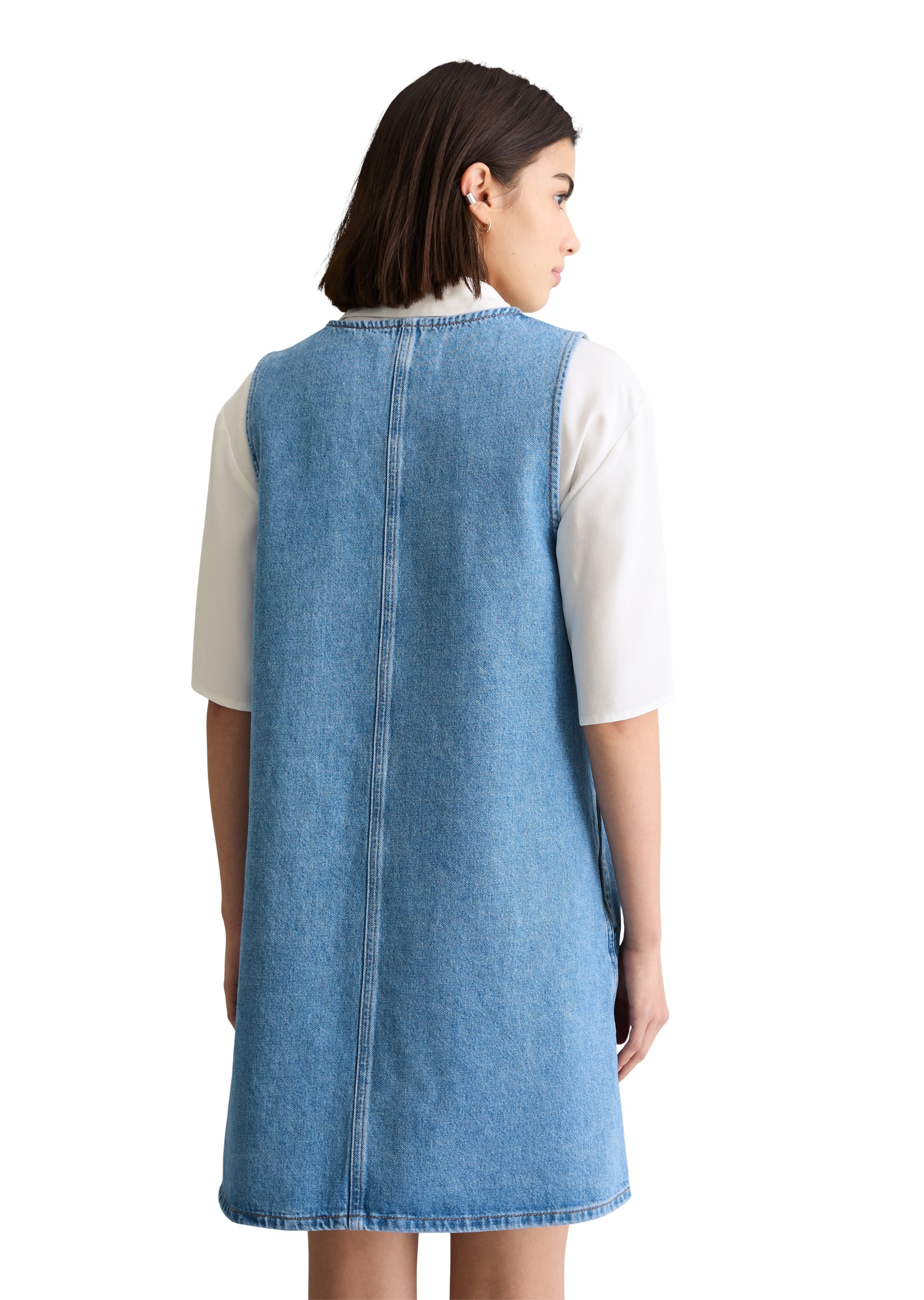 Marc O'Polo DENIM Robe en jean loose fit mit Ananasblattfasern