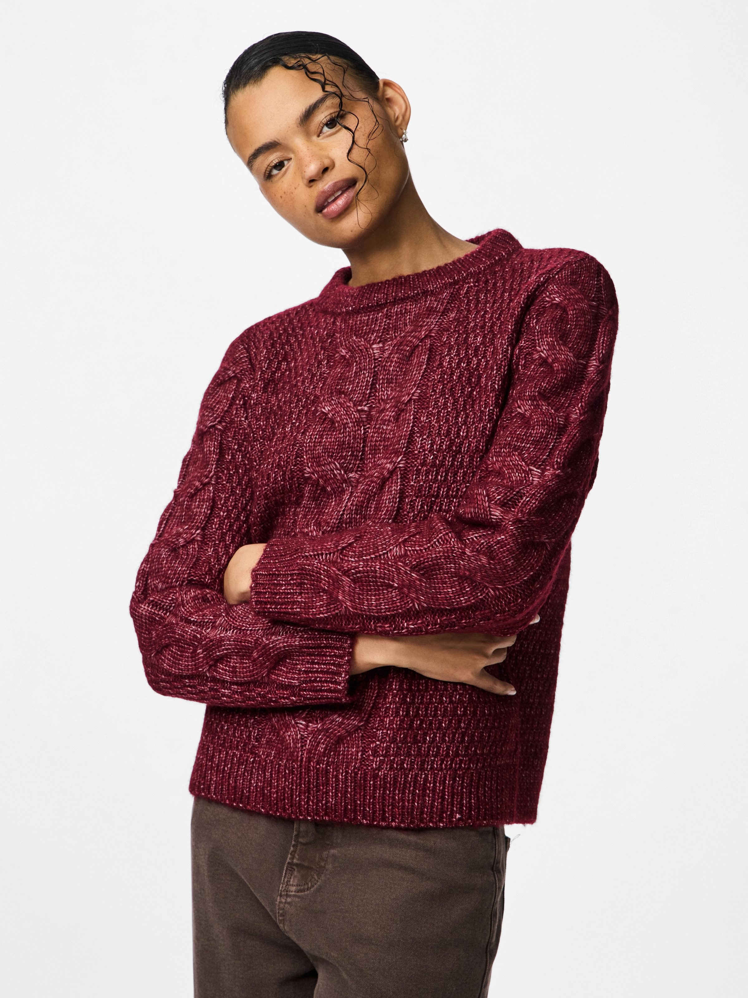 pieces Pull en tricot »PCNINA LS O-NECK KNIT NOOS BC«