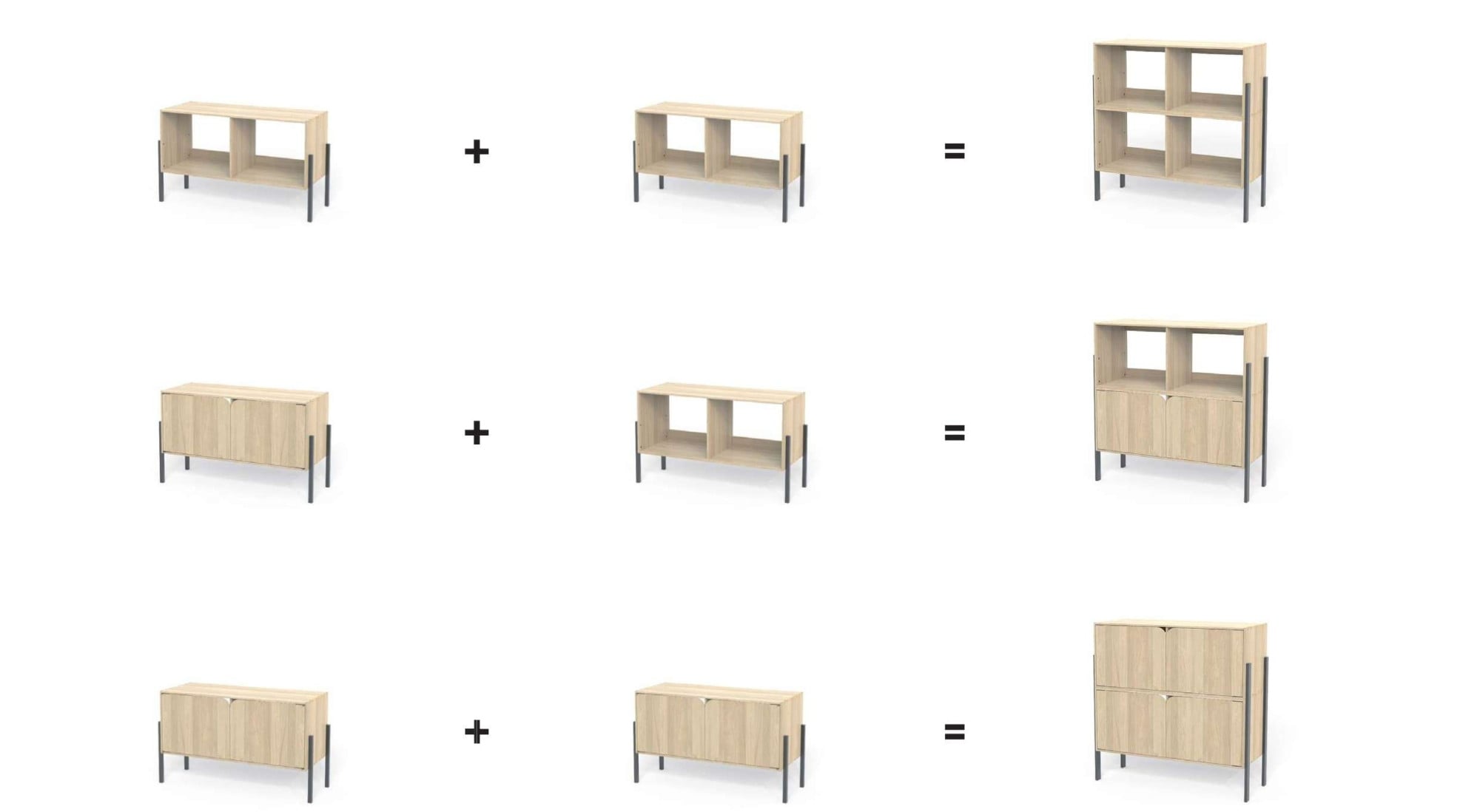 andas Lowboard »Finton« Kommode mit 2 Türen, Korpuss aus massiver Eiche, Breite 76 cm
