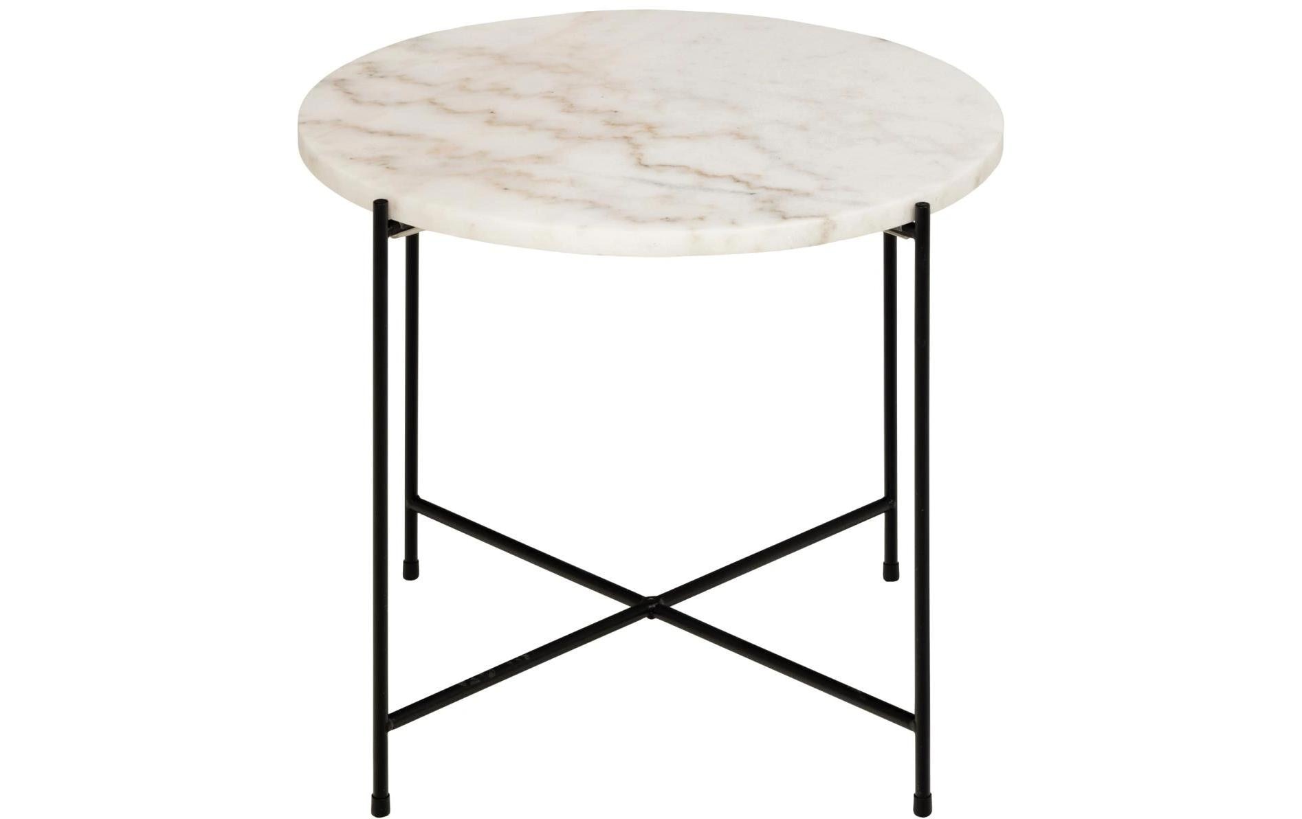 AC Design Table d'appoint »Avila« Ecktisch, rund, Tischplatte aus Marmorstein, T: 52 cm