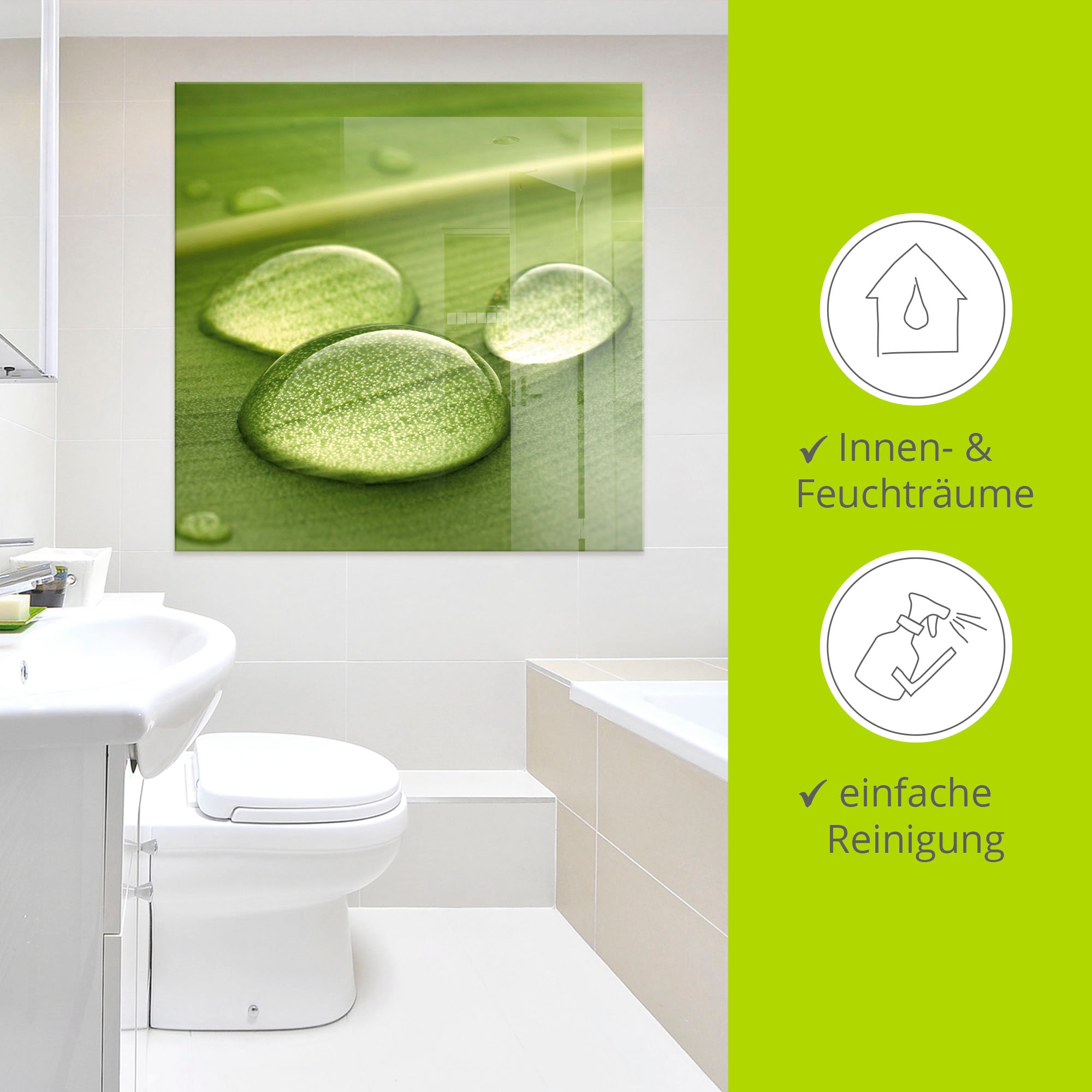 Artland Glasbild »Wassertropfen« Zen 1 Stk. tlg. in verschiedenen Grössen