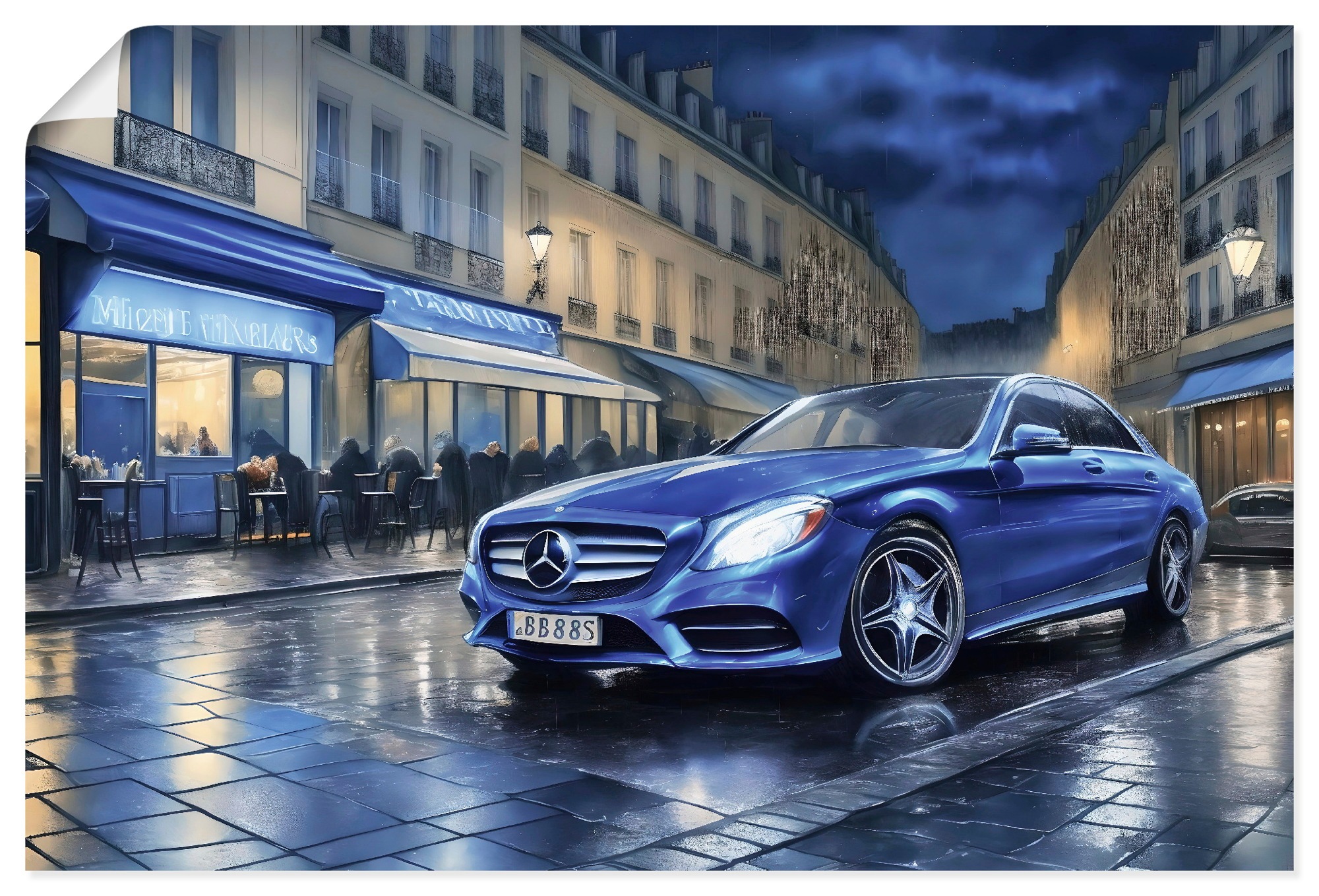 Artland Wandbild »Mit dem Mercedes nach Paris« 1 Stk. tlg. als Alubild, Leinwandbild, Poster, Wandaufkleber in verschied. Grössen