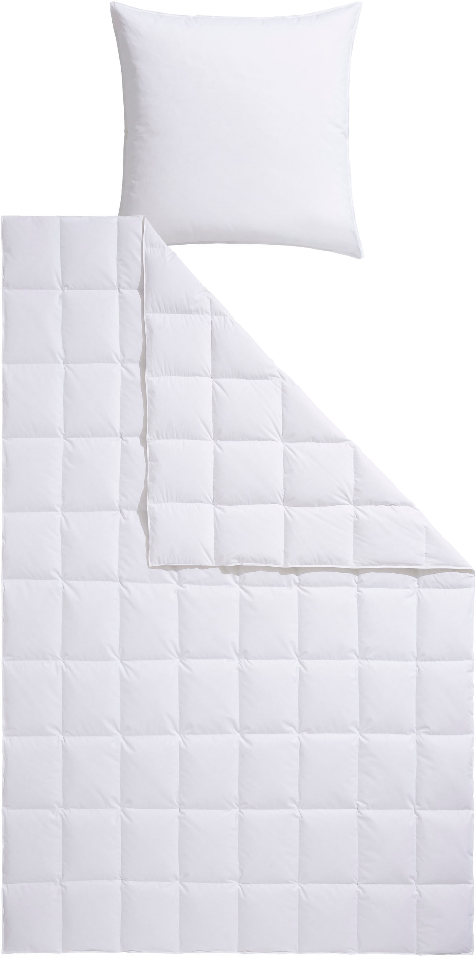 Älgdröm Daunenbettdecke + 3-Kammer-Kopfkissen »Lasse, Bettdecke 135x200 cm, 155x220 cm, Made in Green« 2-tlg., Set mit Kissen 40X80 cm, 80x80 cm, allergikerfreundlich