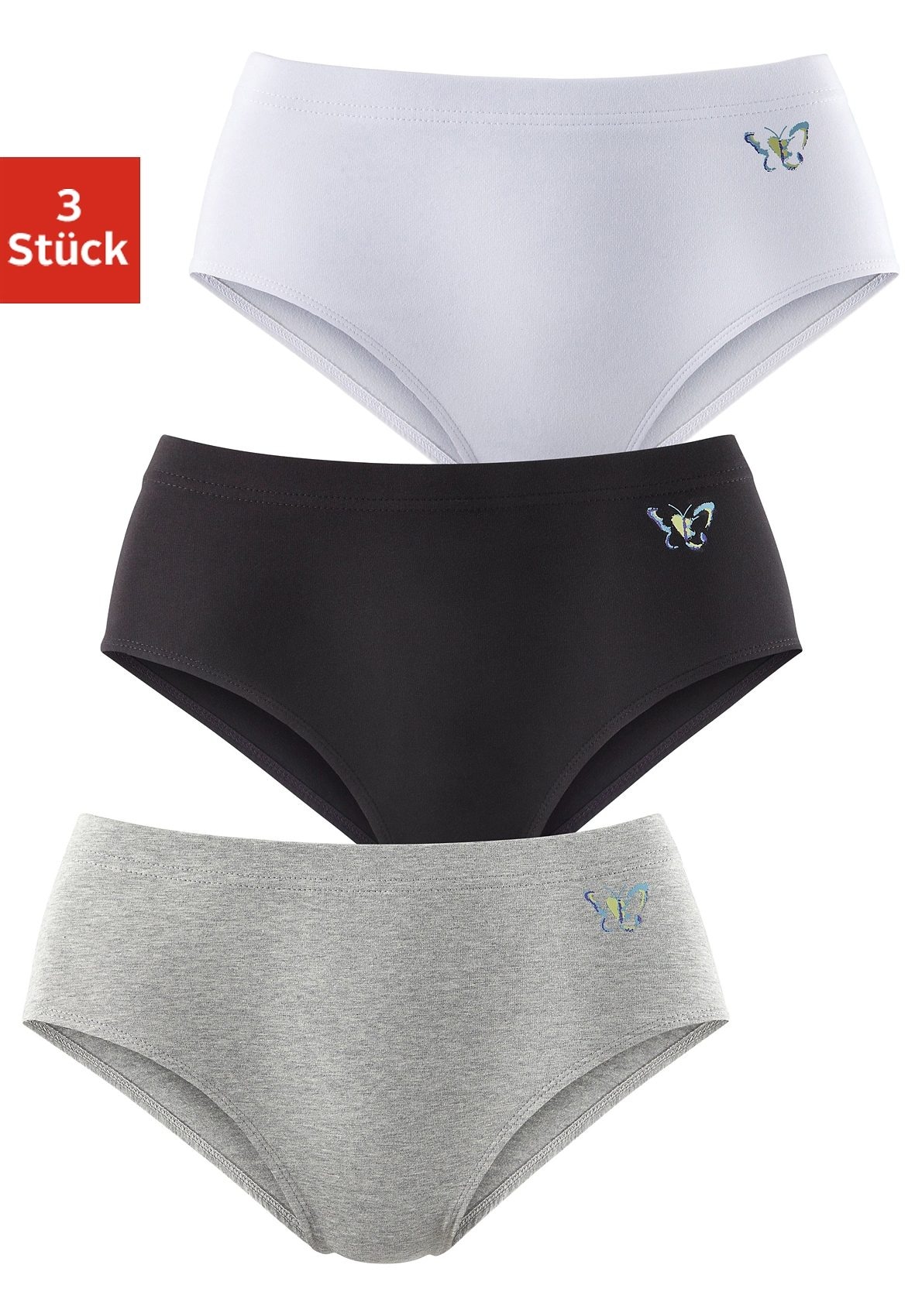 petite fleur Slip moulant 3er-Pack,  Bodyforming Slip aus elastischer Baumwolle