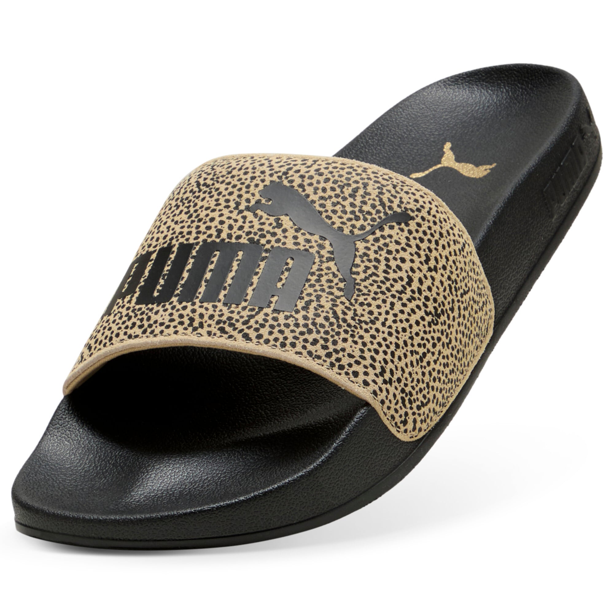 PUMA Badesandale »LEADCAT 2.0 TOPCAT«  ohne Verschluss, leicht profiliertes Laufsohlenprofil, aus Leder