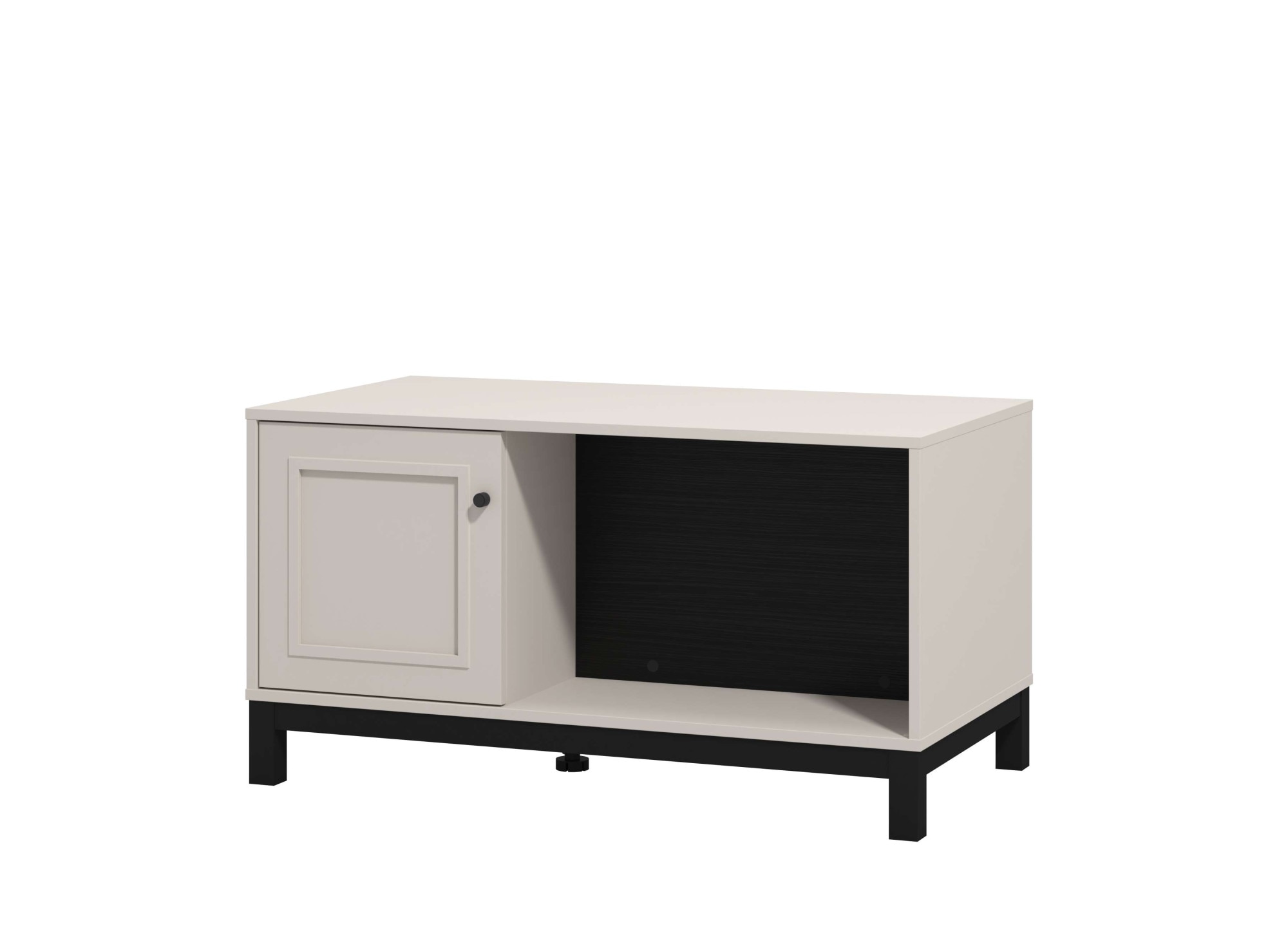 Home affaire Table basse »Savoia, 100 cm, modernes Design mit viel Stauraum, rechteckig« Zwei offene Fächer und ein geschlossenes, in eleganter Kaschmirfarbe