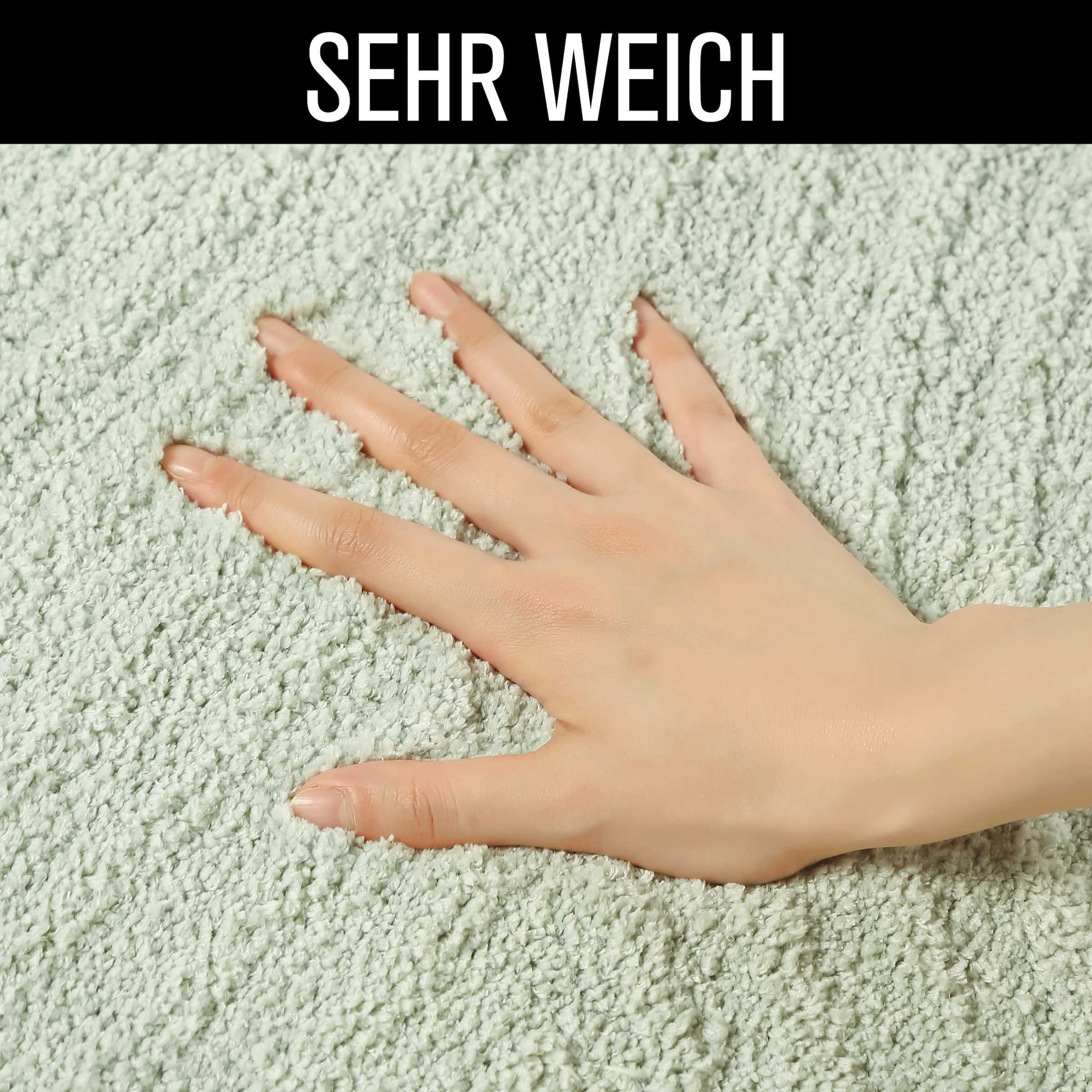 my home Tapis de bain »Ognon, Scandi, Boho, modernes Muster« Höhe 15 mm Badteppich, Uni Farben, Hoch-Tief-Effekt