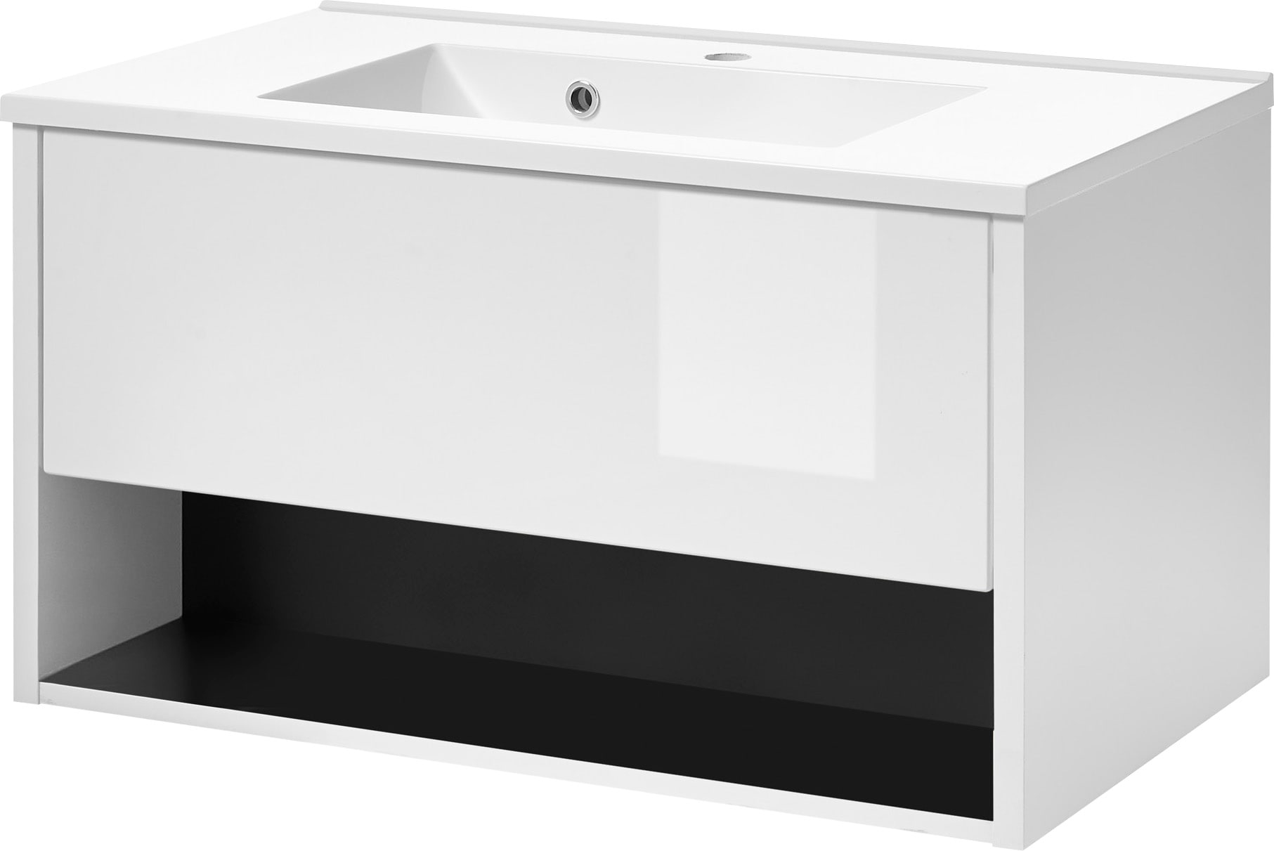 PLACES OF STYLE Badmöbel-Set »Studio Line, Bad im modernen Design, 5-teiliges Badezimmer« 5 Stk. tlg.