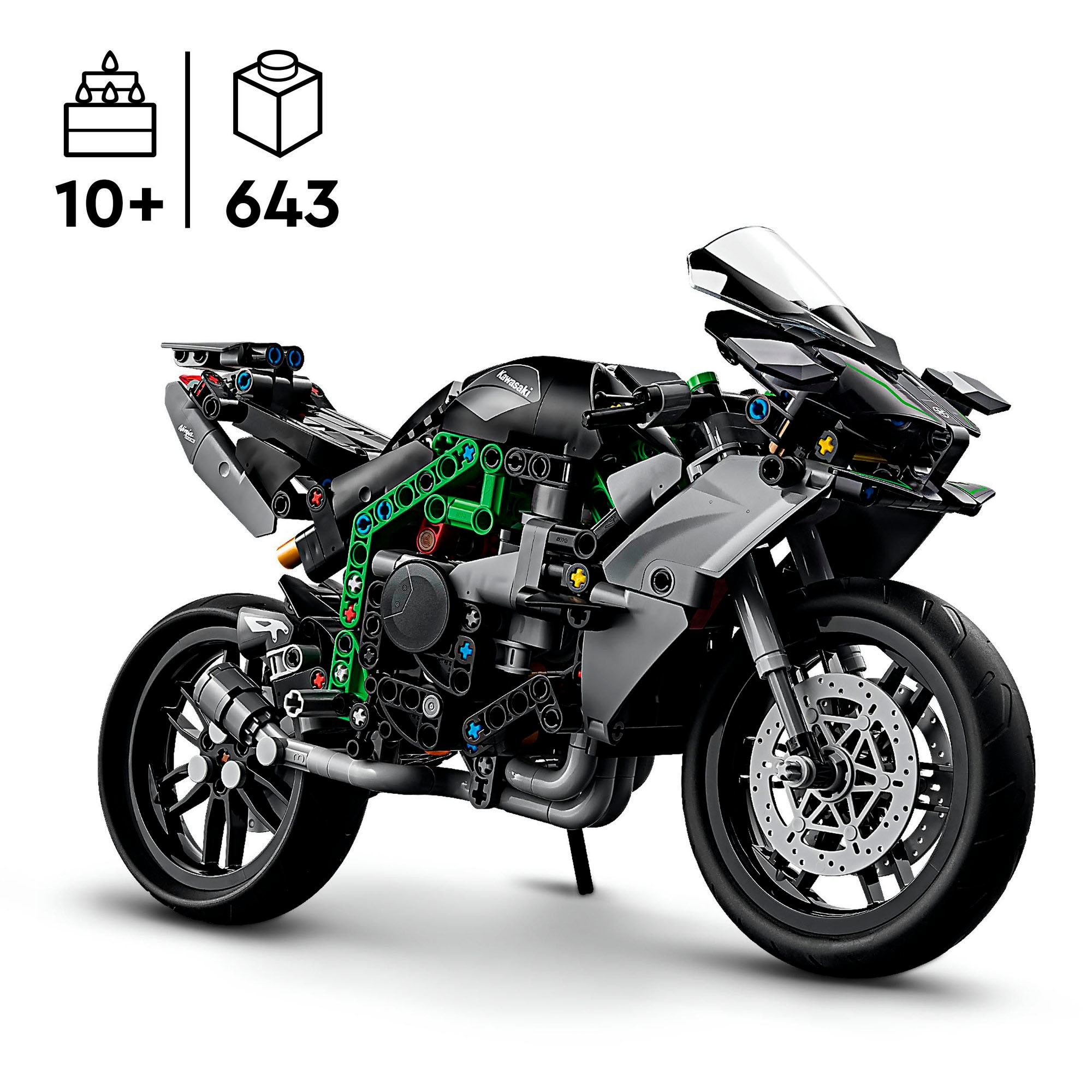 LEGO® Konstruktionsspielsteine »Kawasaki Ninja H2R Motorrad (42170), LEGO® Technic« Made in Europe