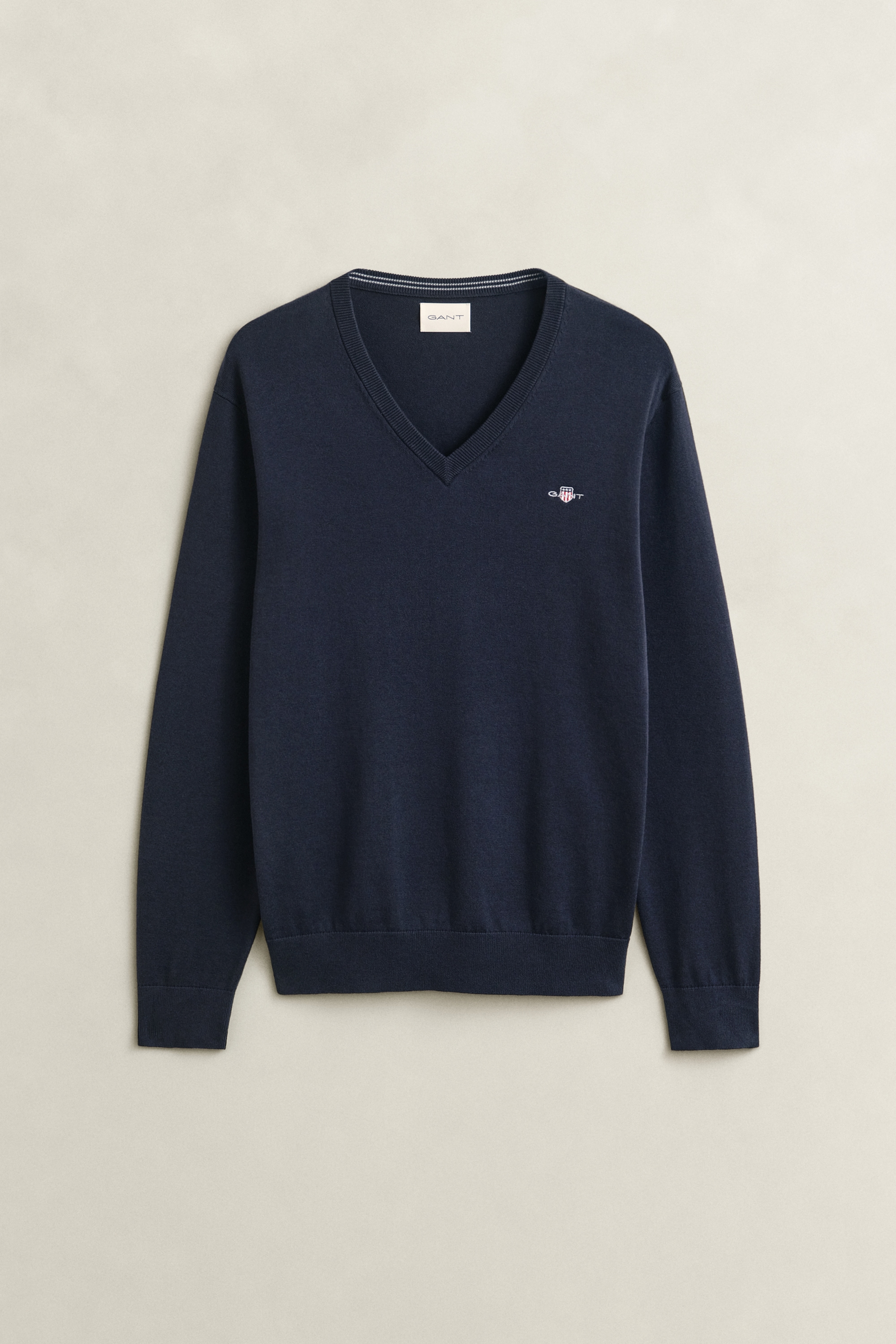 Gant Pull col V »CLASSIC COTTON V-NECK« coupe régulière avec col en V