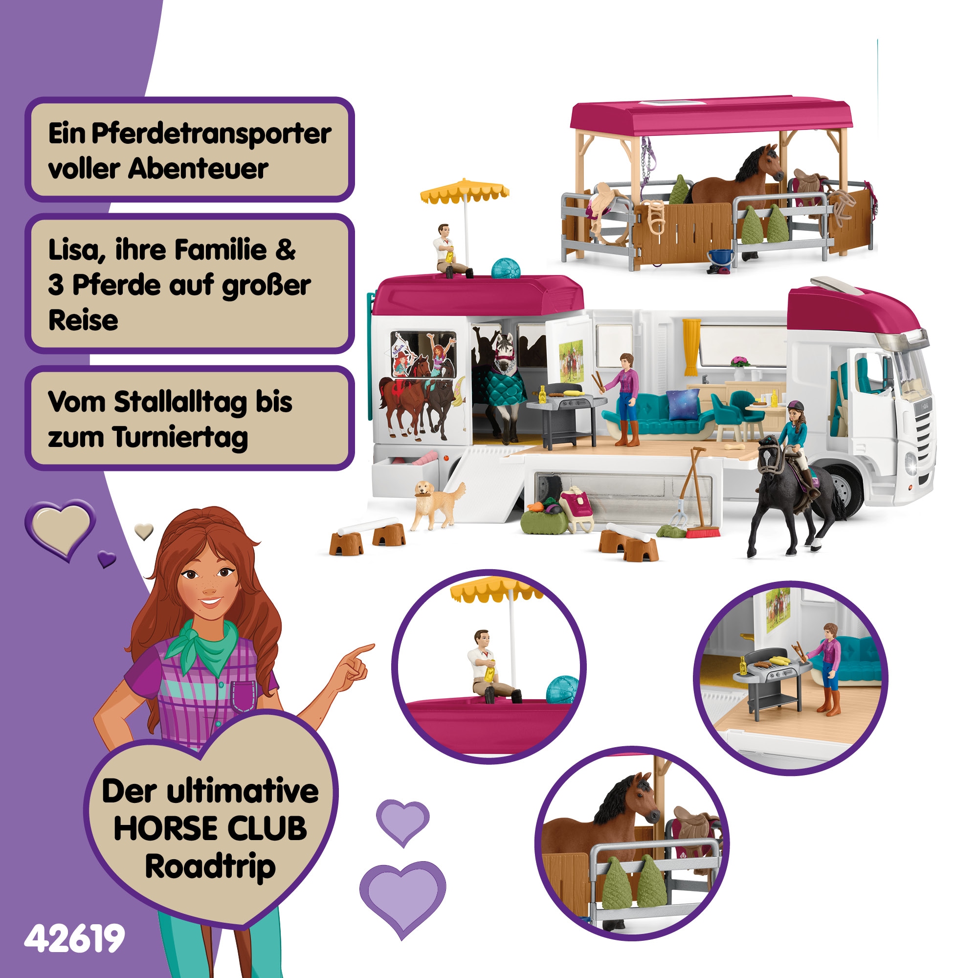 Schleich® Spielwelt »HORSE CLUB, Pferdetransporter (42619)« Made in Europe