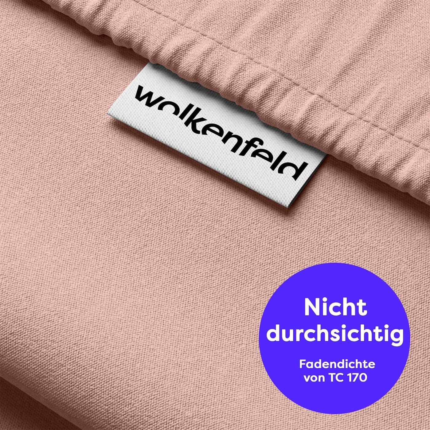 Wolkenfeld Bettwäsche »Renforcé Bettwäsche Baumwolle - Natürlich weiches Schlafgefühl« 2 Stk. 135x200 cm, 155x220 & Übergrössen I inkl. Kissenbezüge 80x80 I uni