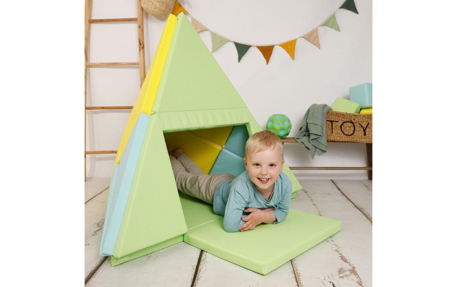 alldoro Spielmatte »3-in-1 faltbar zu Tipi-Zelt und Boot 182 x 105 cm«