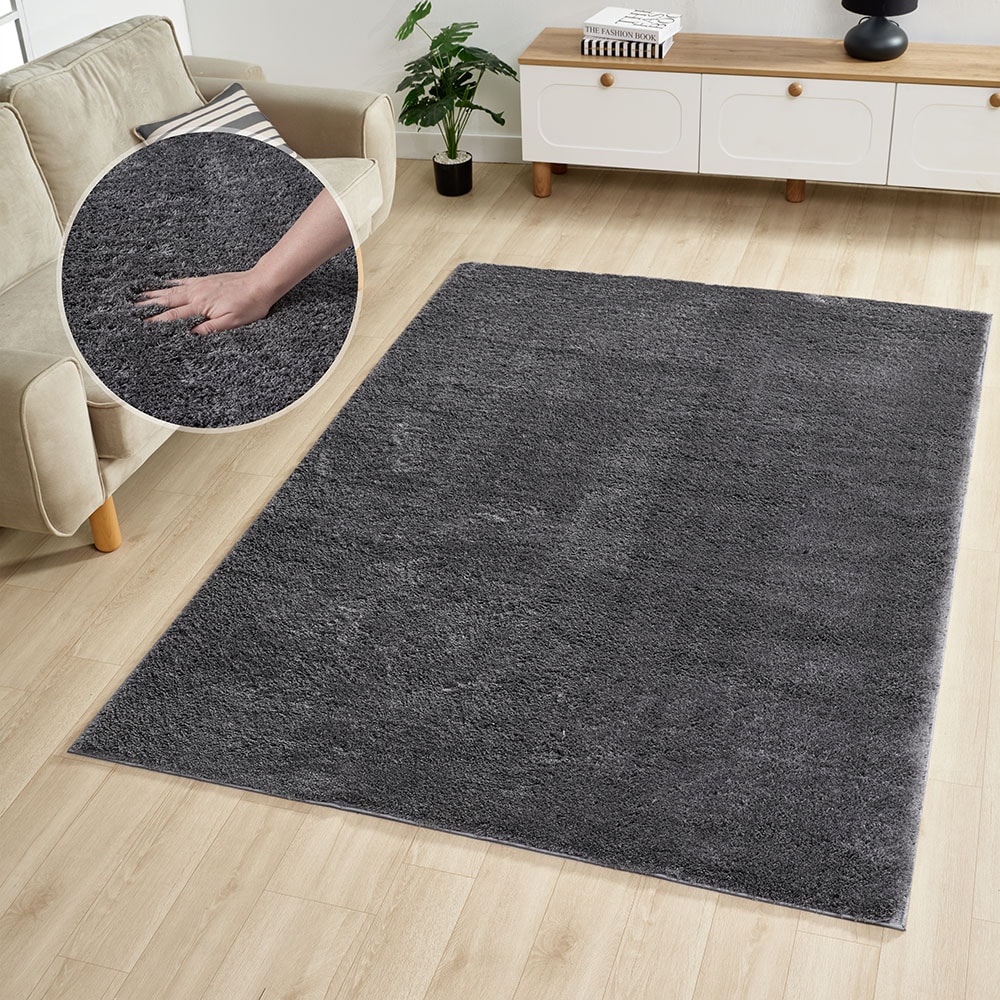 GOODproduct Teppich »Lilari Shaggy Premium, weich, modern« rechteckig 30 mm Höhe Uni-Farben, kuschelig, & weich, Wohnzimmer, Schlafzimmer, Esszimmer